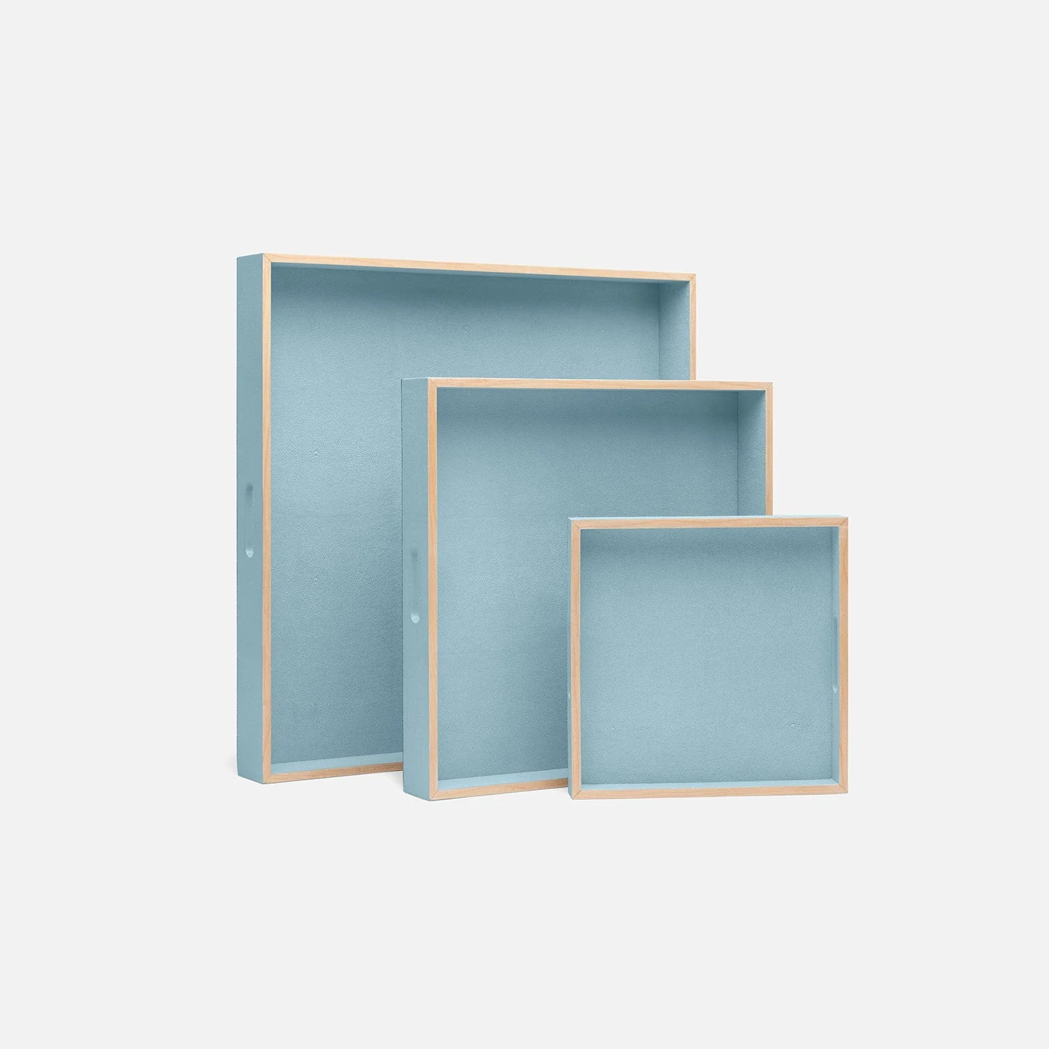 Amina Faux Shagreen Tray - Set of 3 - Image 10