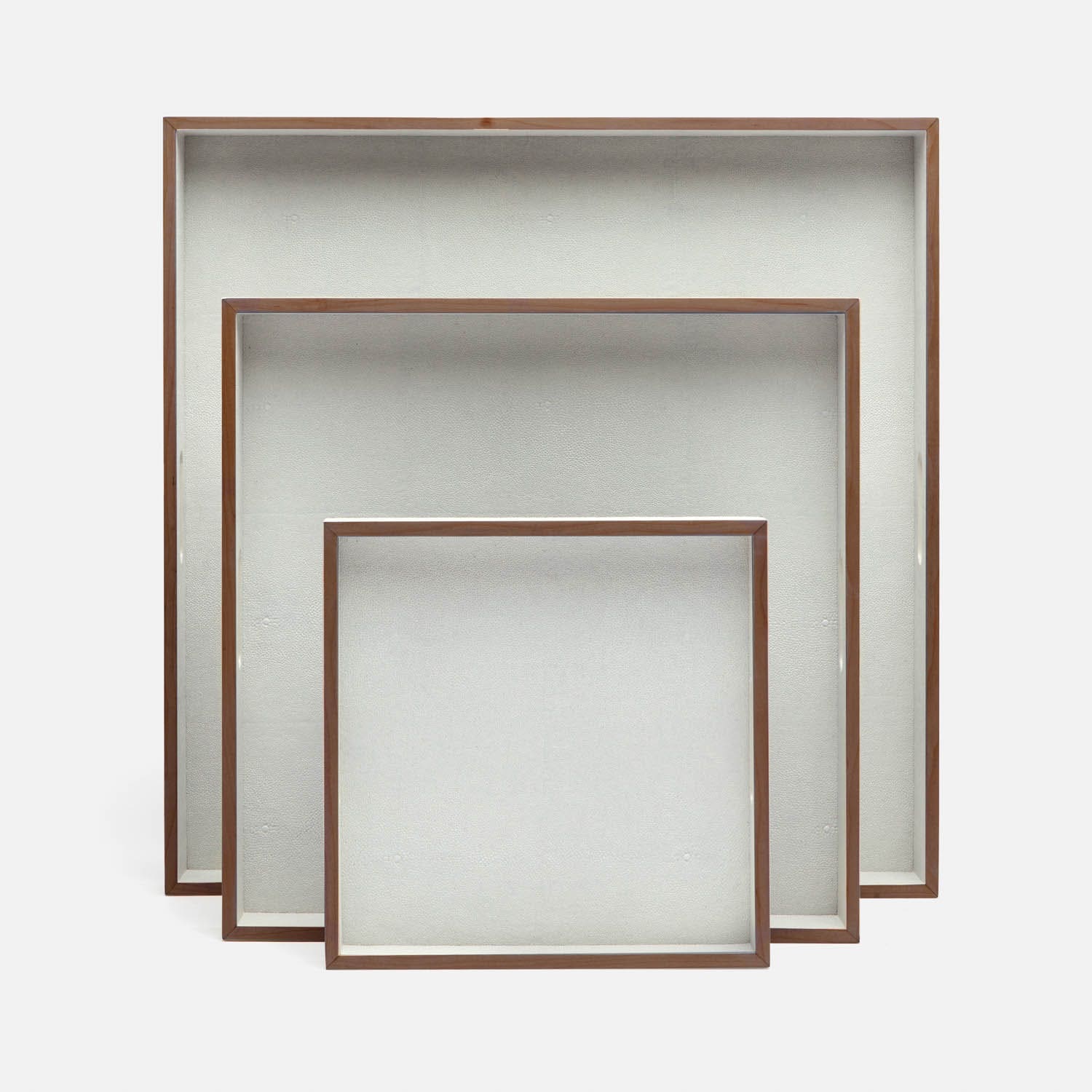 Amina Faux Shagreen Tray - Set of 3 - Image 4