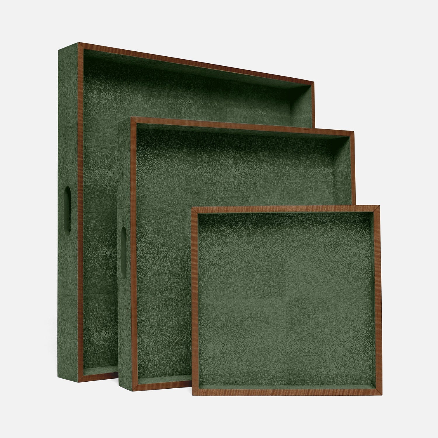 Amina Faux Shagreen Tray - Set of 3 - Image 8