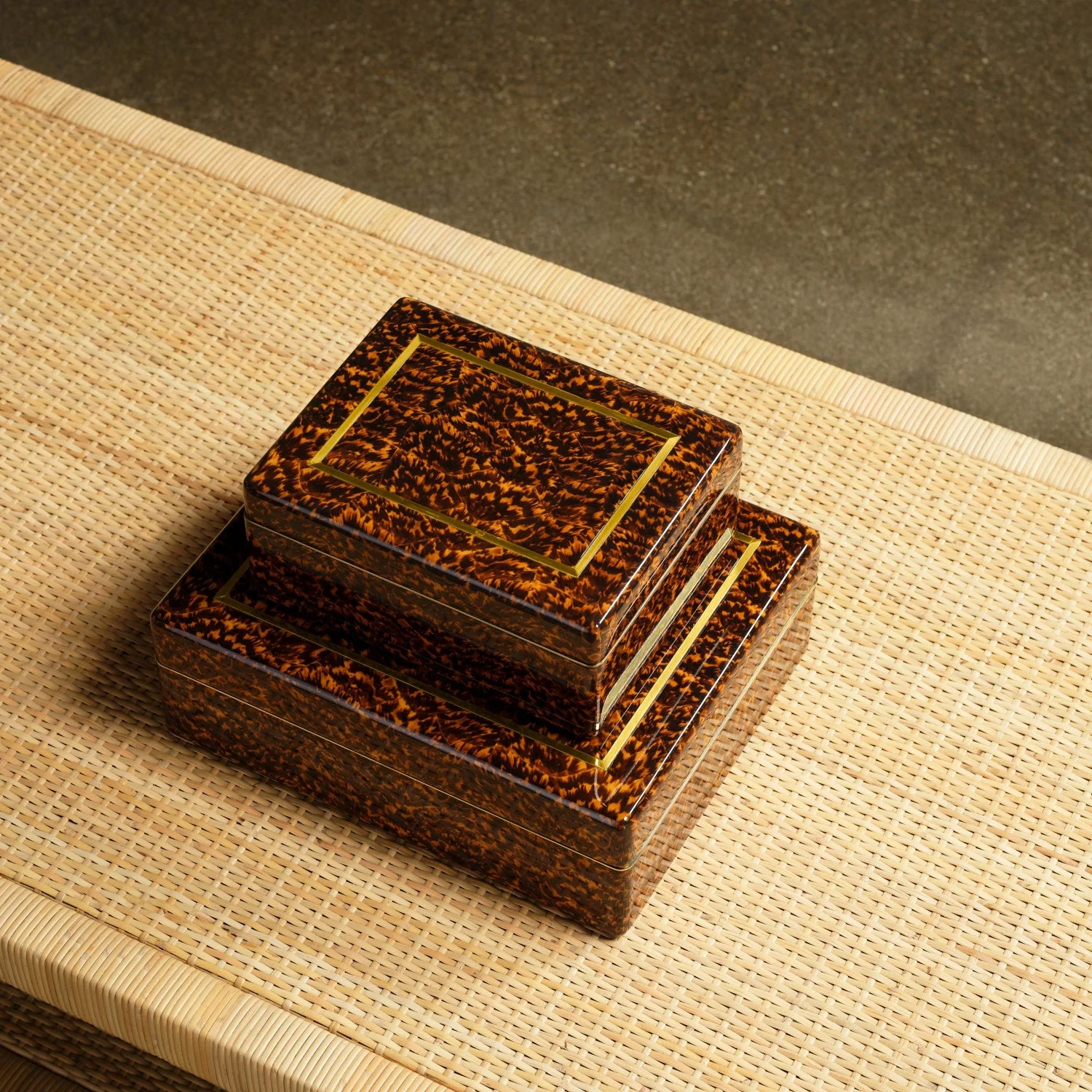 Arnold Faux Tortoise Box - Set of 2 - Image 2