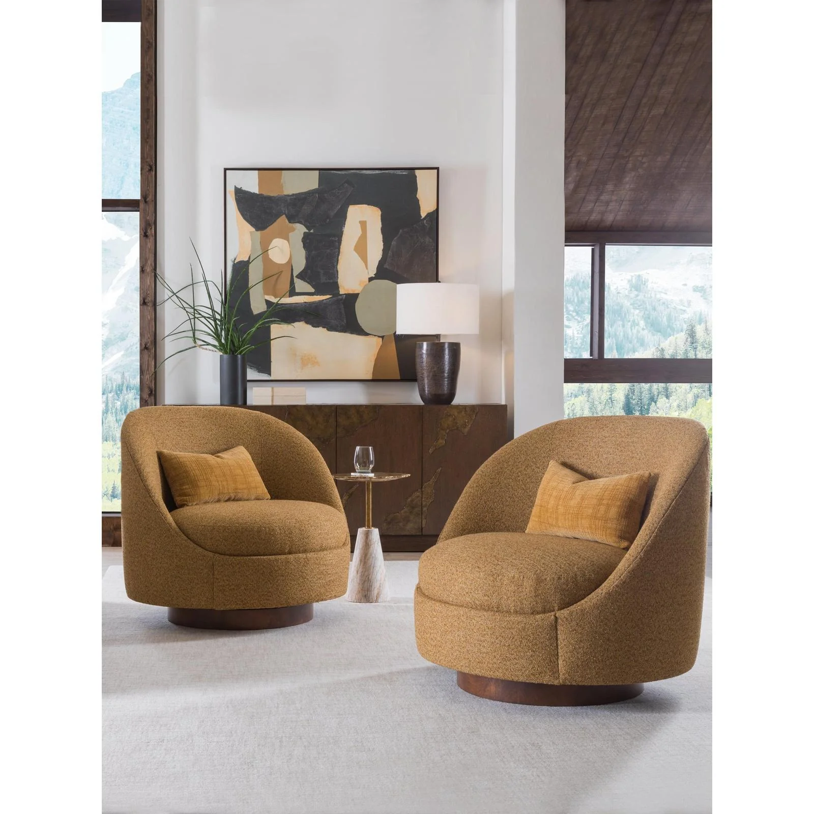 Artistica Home Artistica Upholstery Genevieve Swivel Chair - Image 4