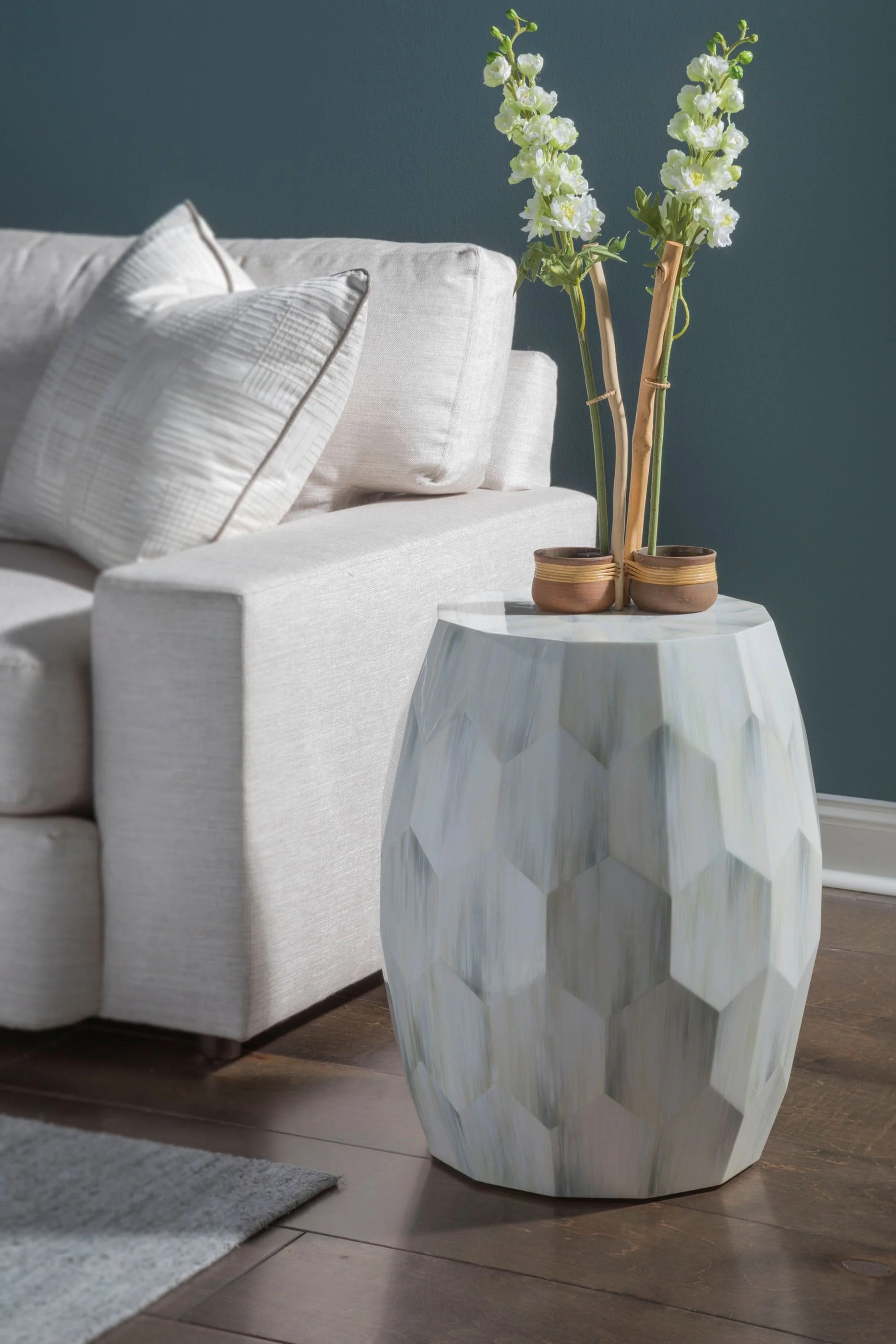 Artistica Home Bello Faceted Drum Table - Image 2