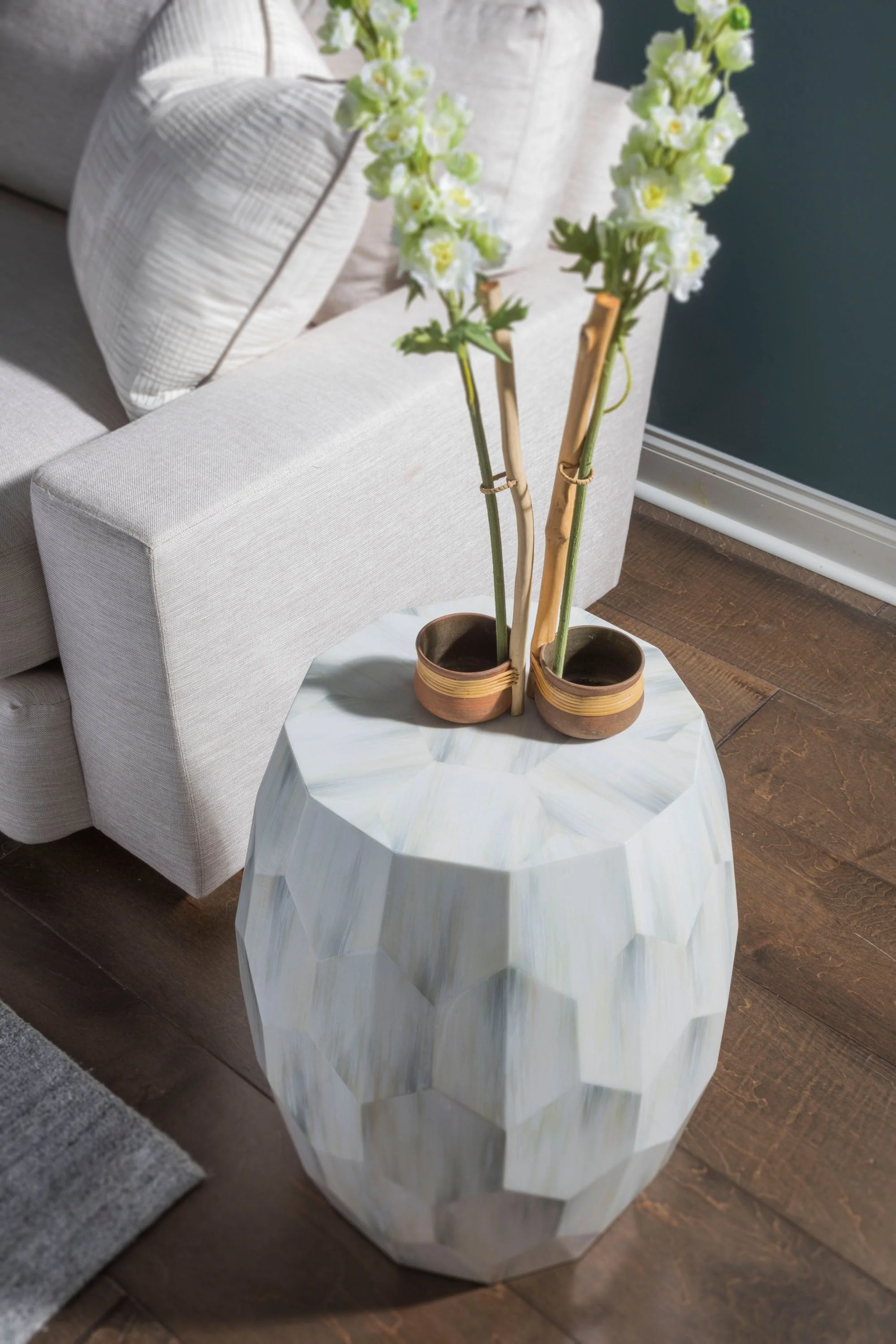 Artistica Home Bello Faceted Drum Table - Image 3