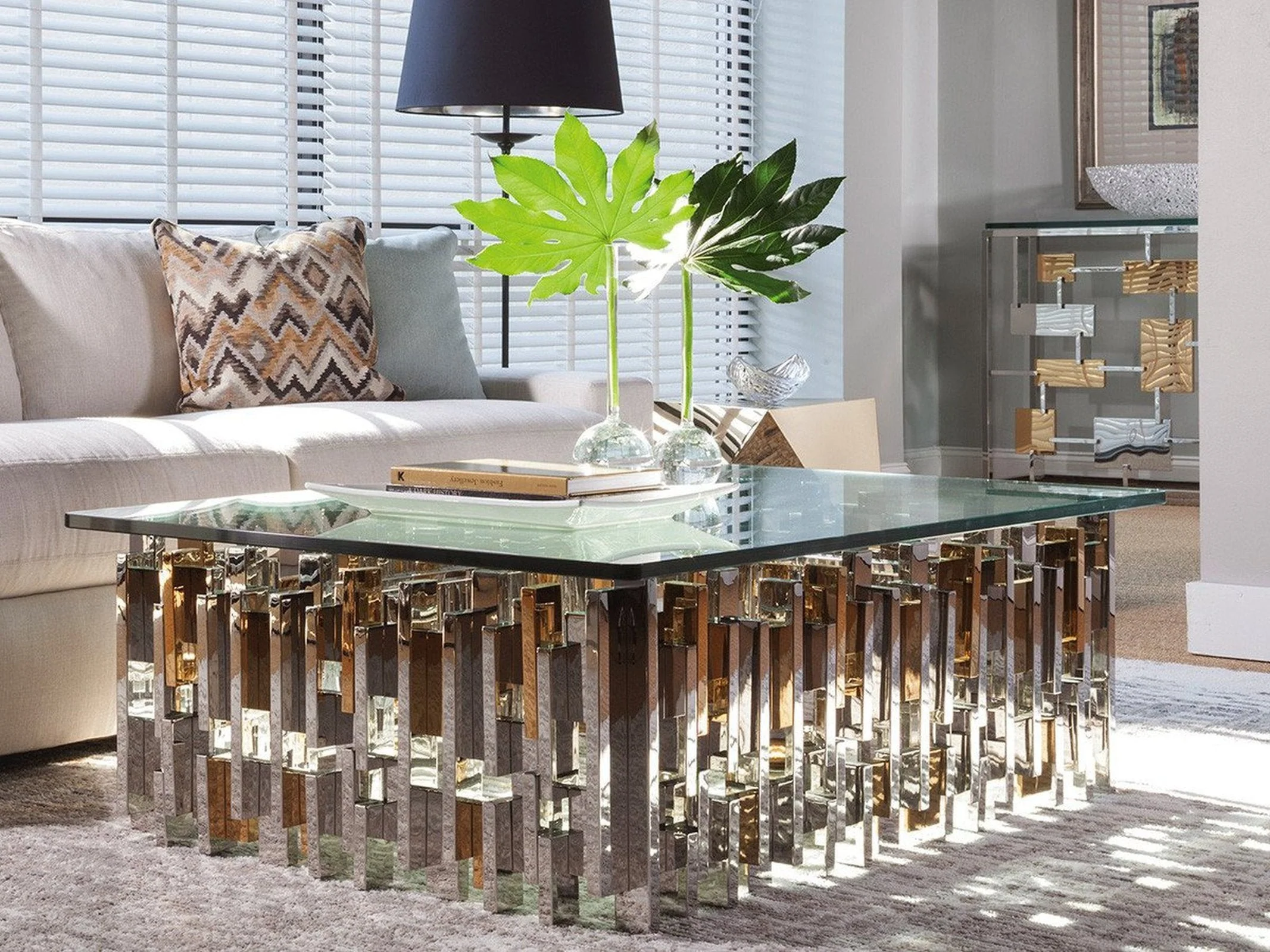 Artistica Home Cityscape Rectangular Cocktail Table - Image 2