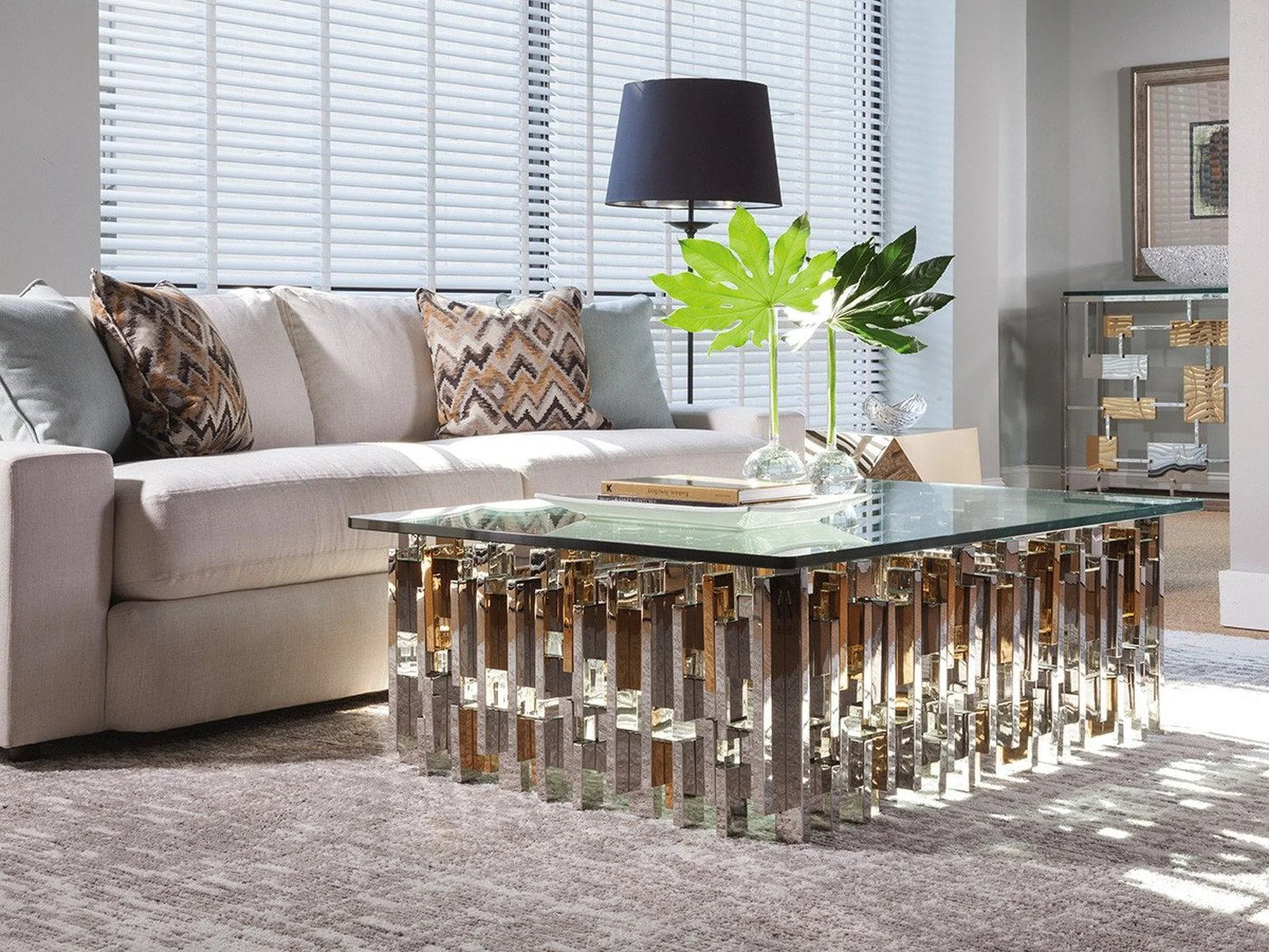 Artistica Home Cityscape Rectangular Cocktail Table - Image 4