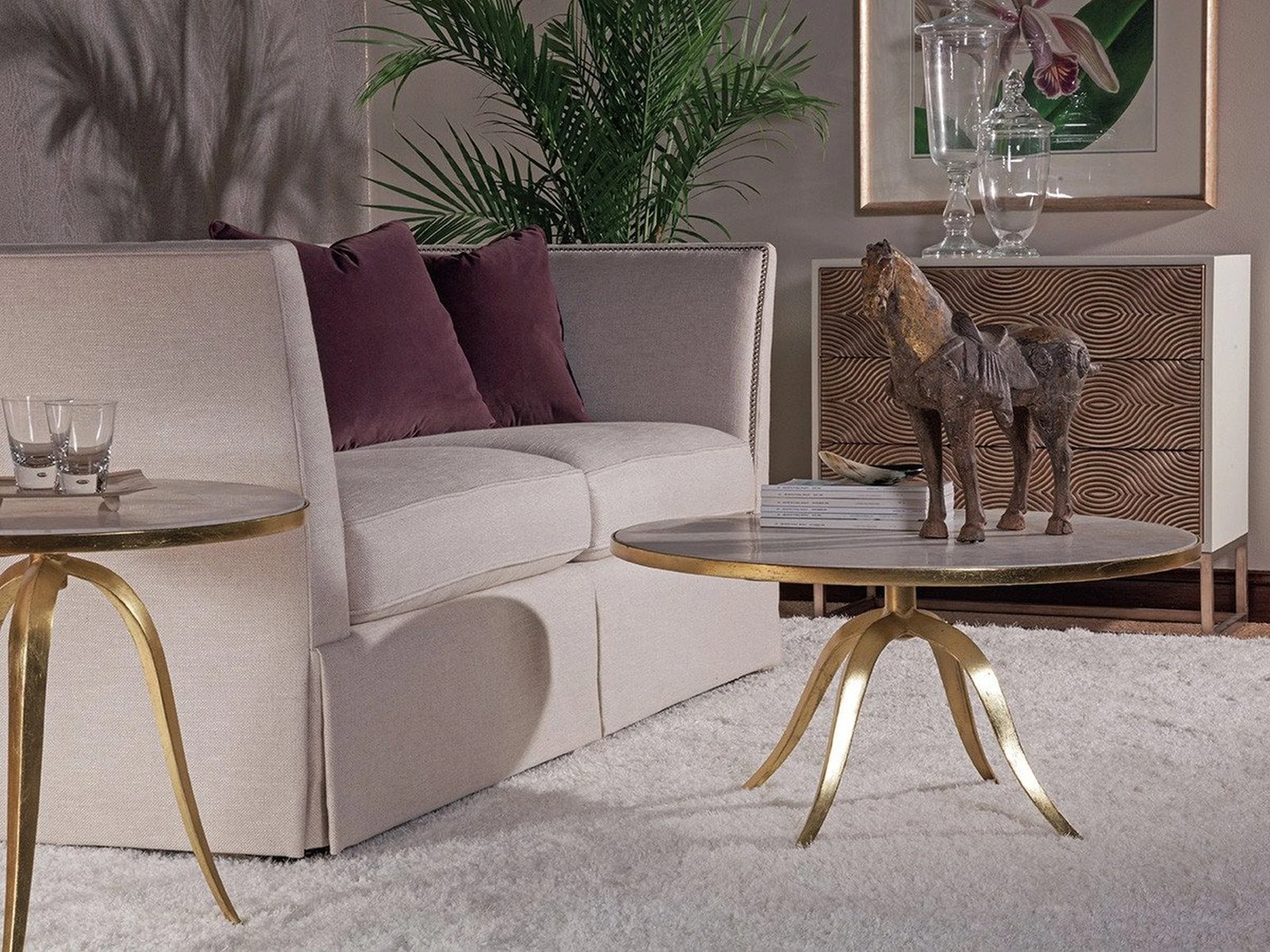 Artistica Home Crystal Stone Round End Table - Image 2