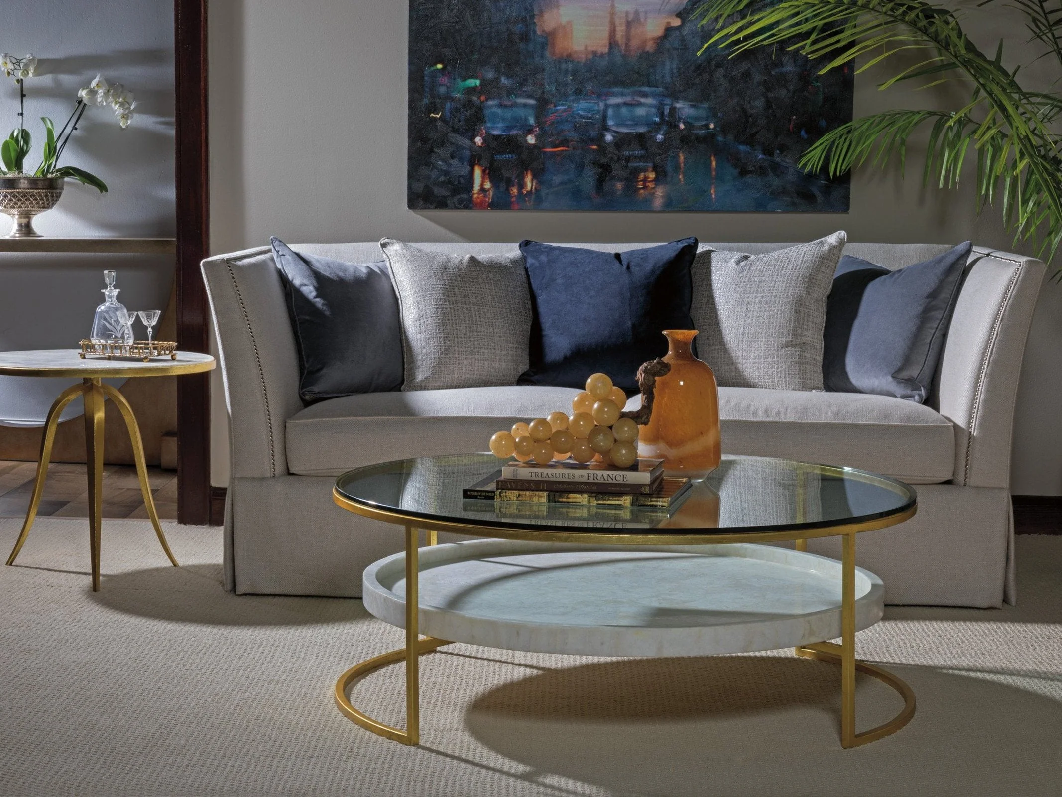 Artistica Home Crystal Stone Round End Table - Image 3