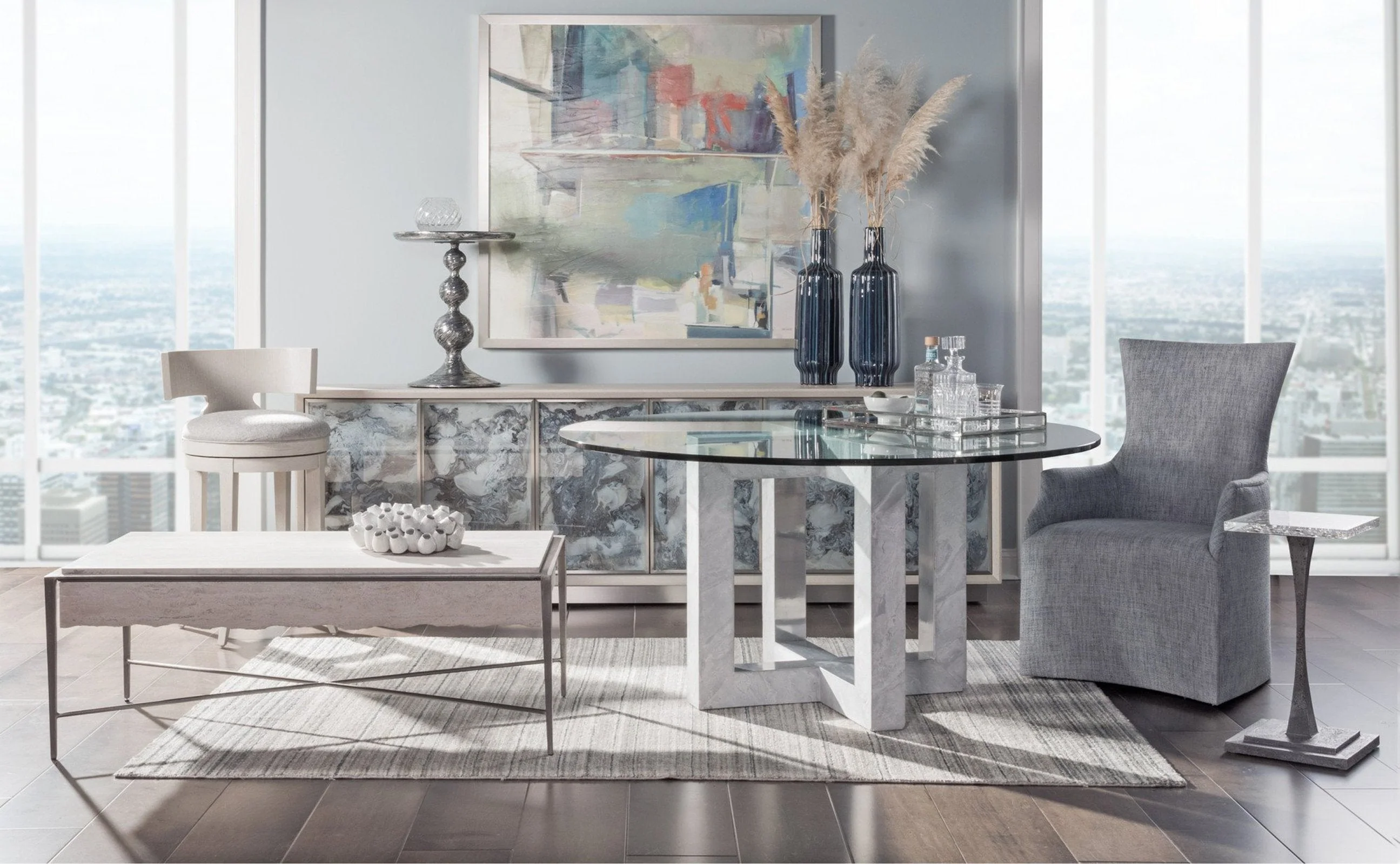 Artistica Home Fuente Swivel Bar Stool - Image 4