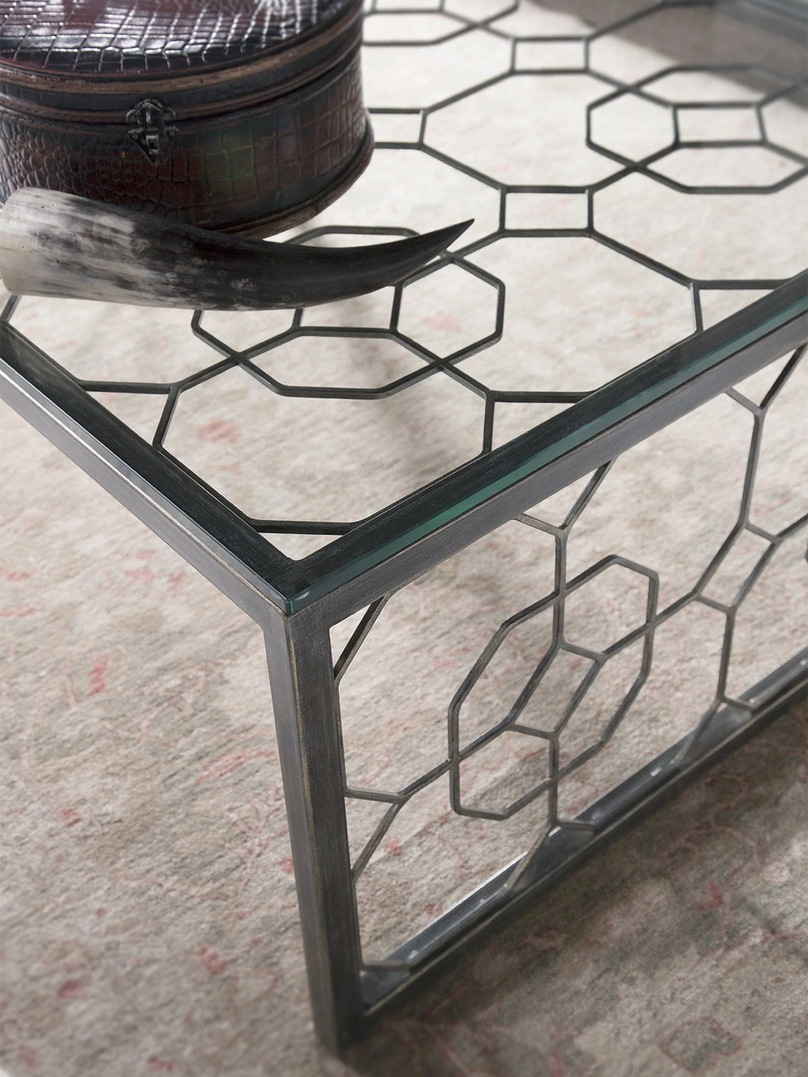 Artistica Home Honeycomb Rectangular Cocktail Table Clearance - Image 3
