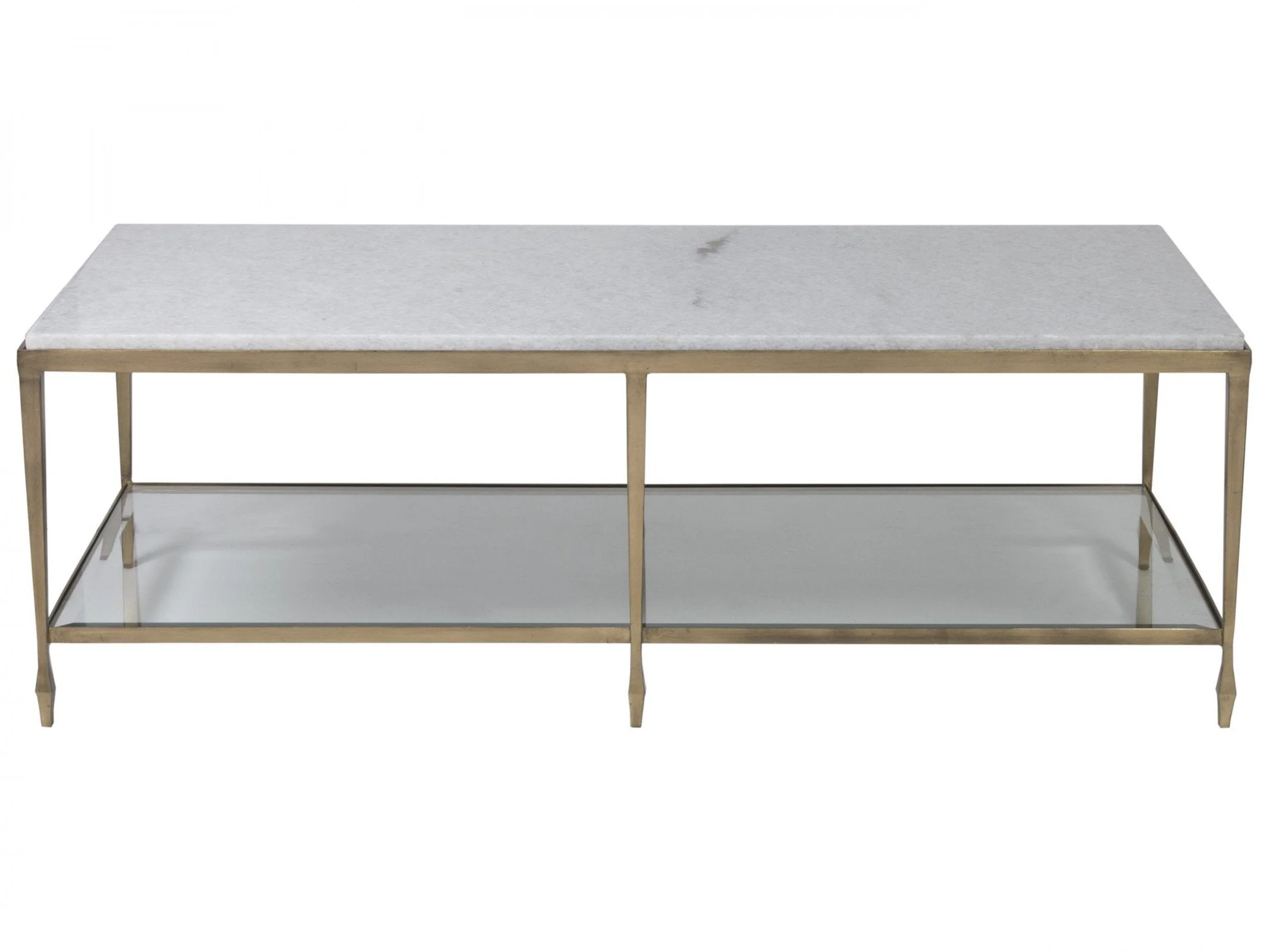Artistica Home Sashay Gold Rectangular Cocktail Table - Image 2