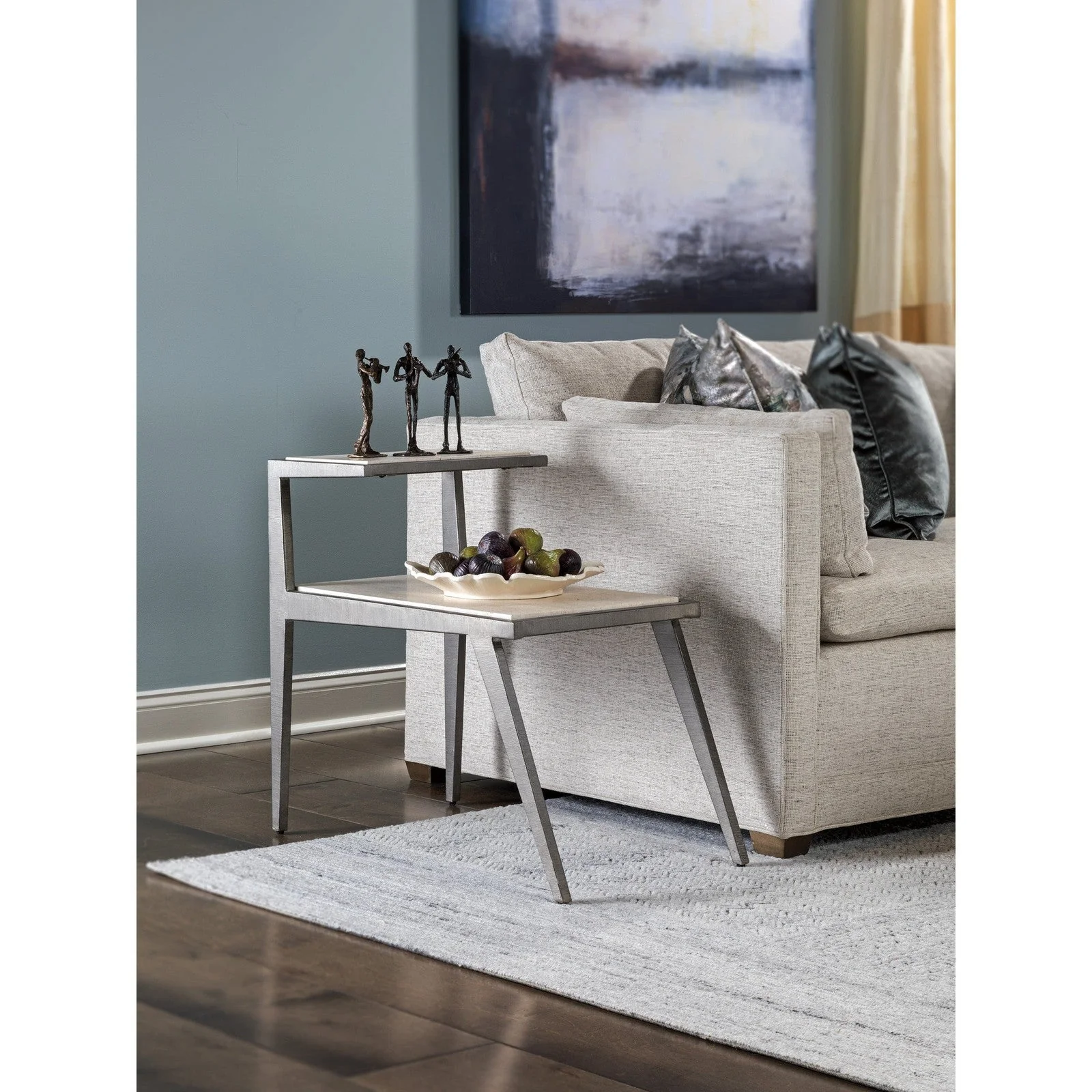 Artistica Home Signature Designs Adamo Silver Gray Side Table - Image 2