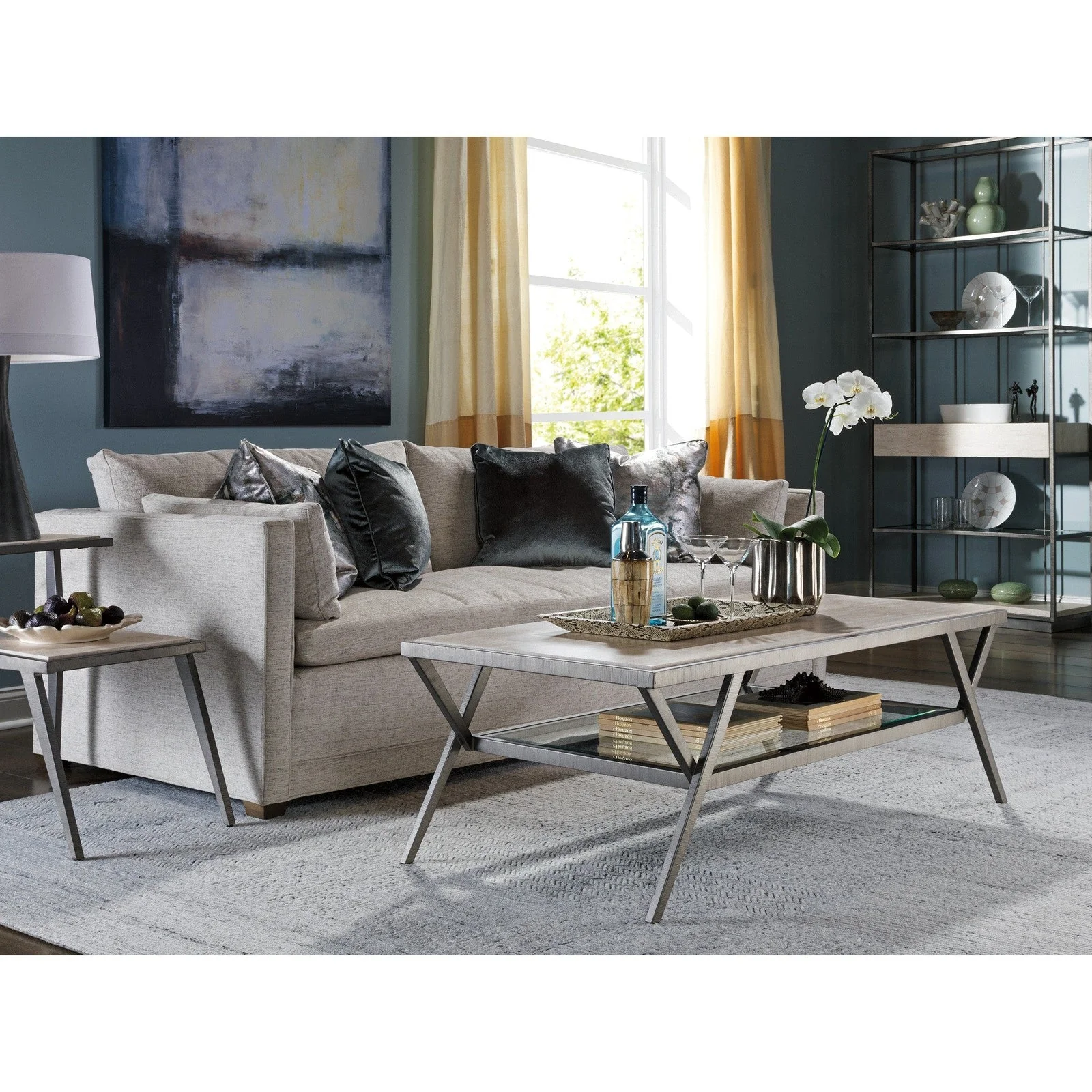 Artistica Home Signature Designs Adamo Silver Gray Side Table - Image 3