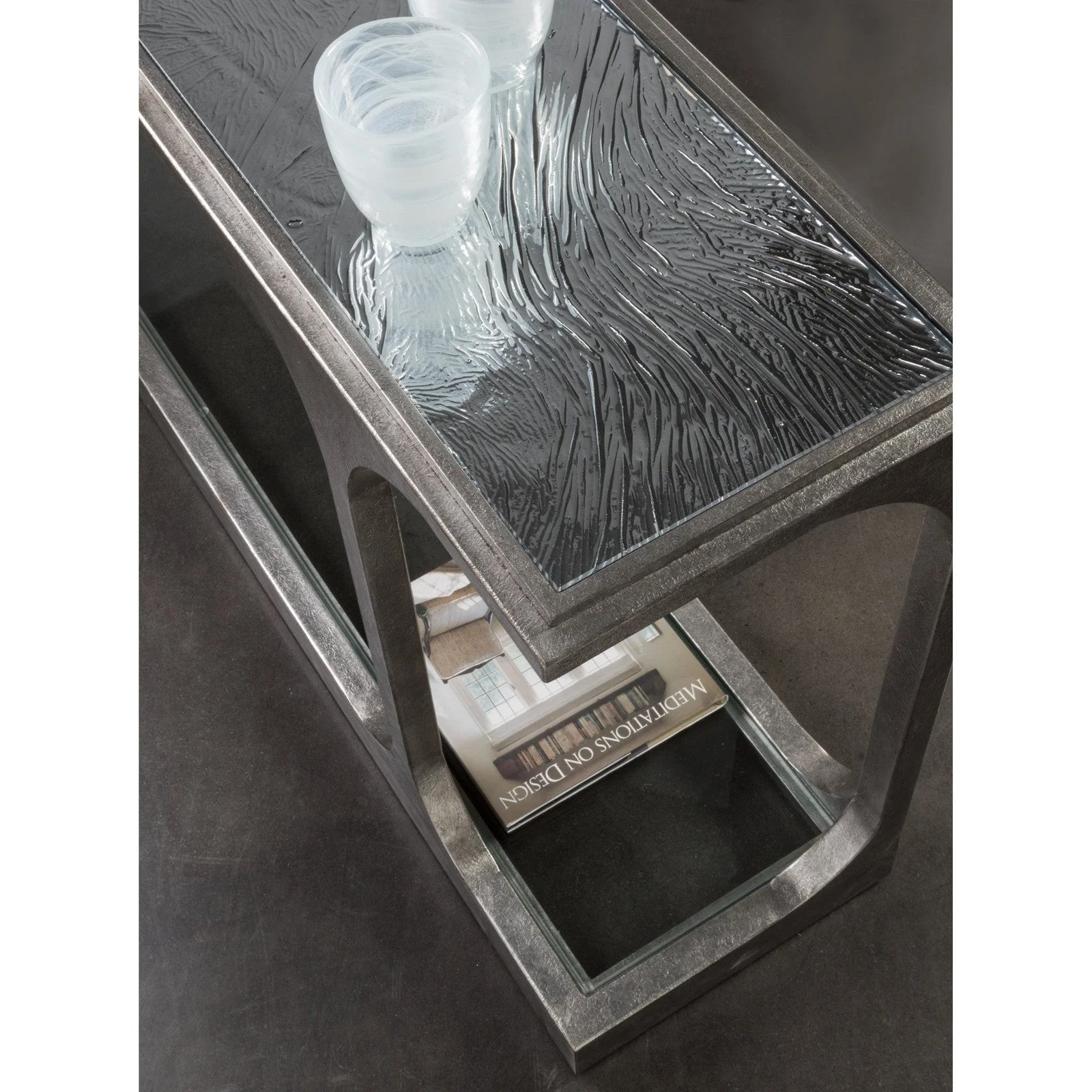 Artistica Home Signature Designs Bond Street Silver Sofa Table - Image 3