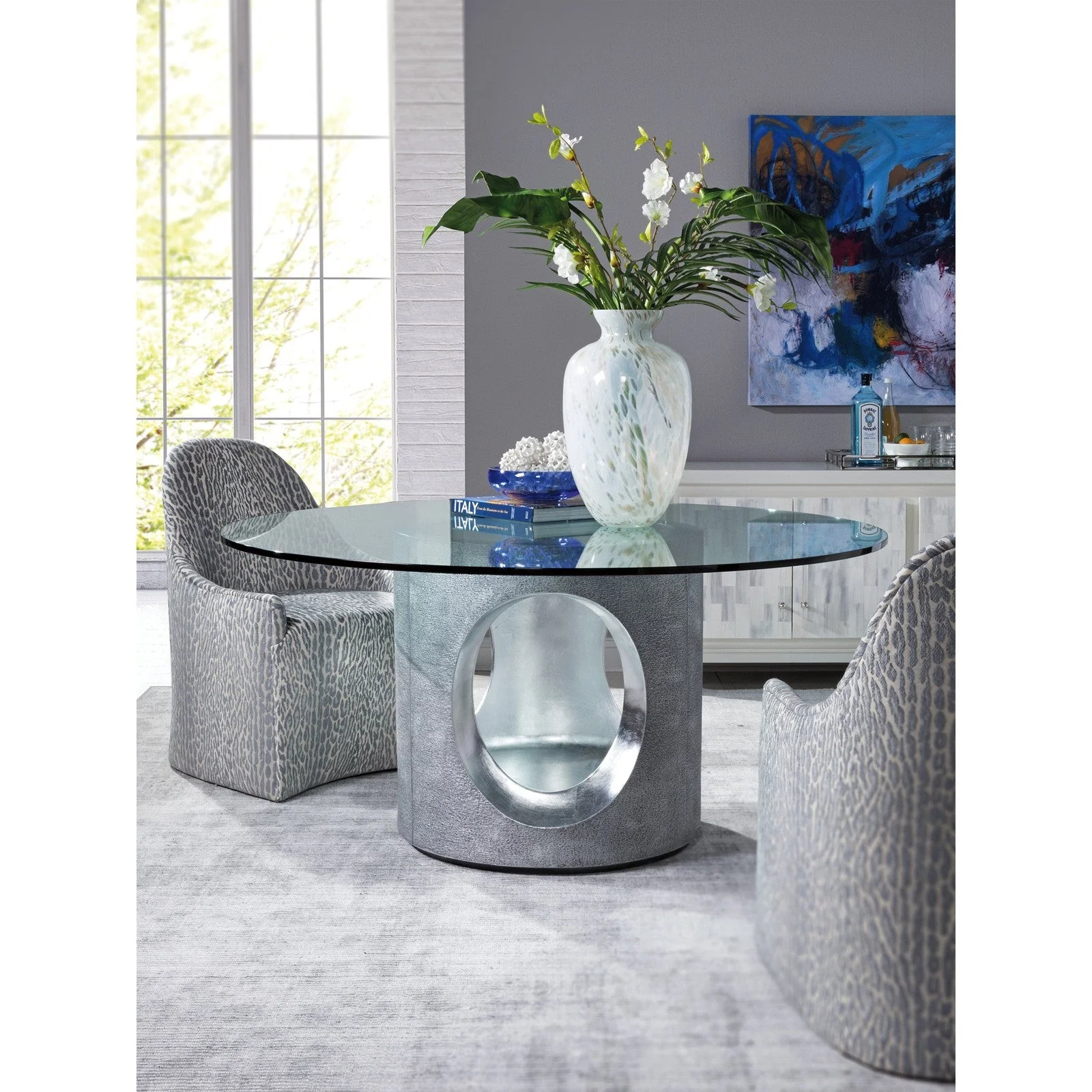 Artistica Home Signature Designs Circa Round Dining Table With Glass Top - Image 2