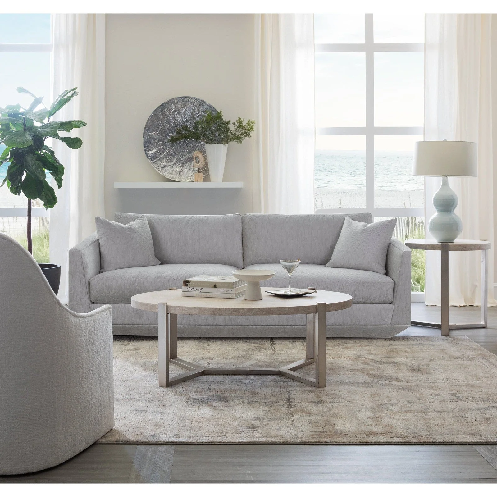 Artistica Home Signature Designs Denizen Round Lamp Table - Image 3