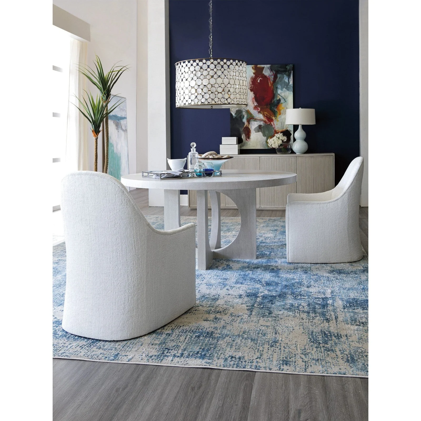 Artistica Home Signature Designs Misty Gray Apostrophe Round Dining Table - Image 2