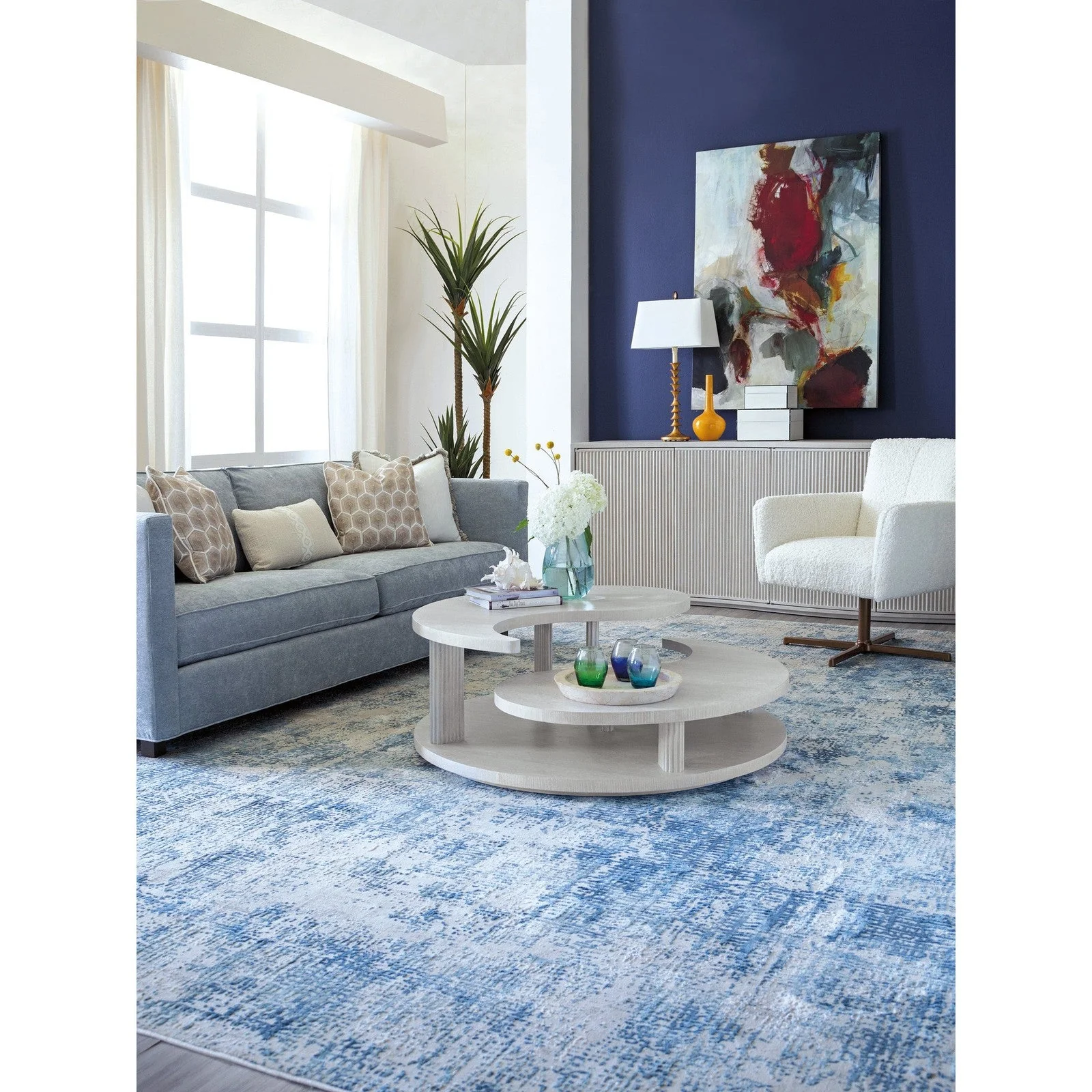Artistica Home Signature Designs Misty Gray Yin Yang Cocktail Table - Image 3