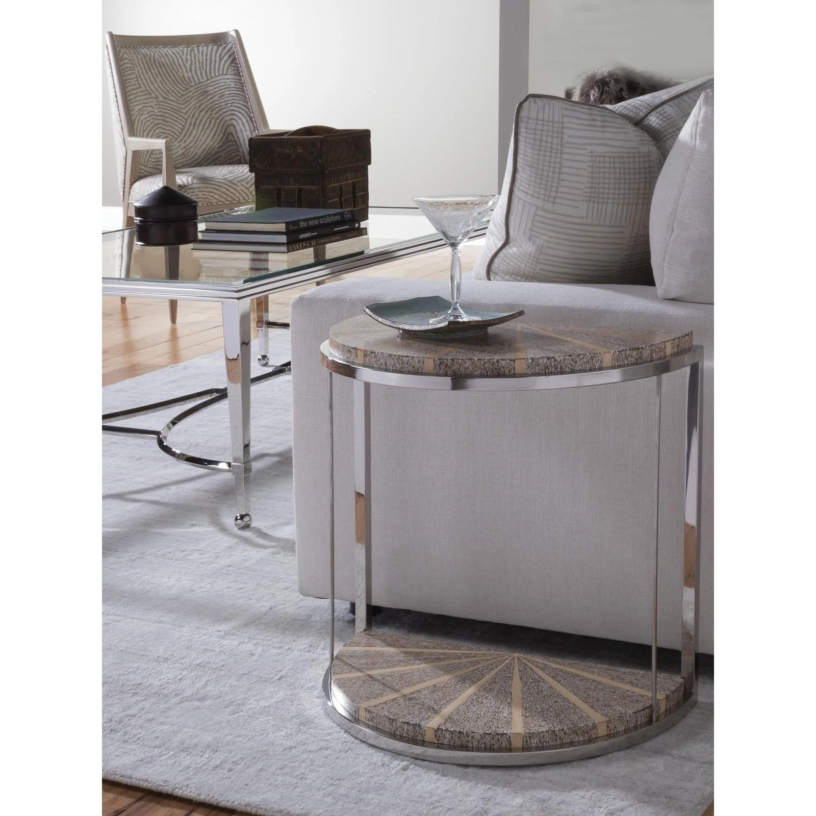 Artistica Home Signature Designs Montez Demilune Spot Table - Image 2