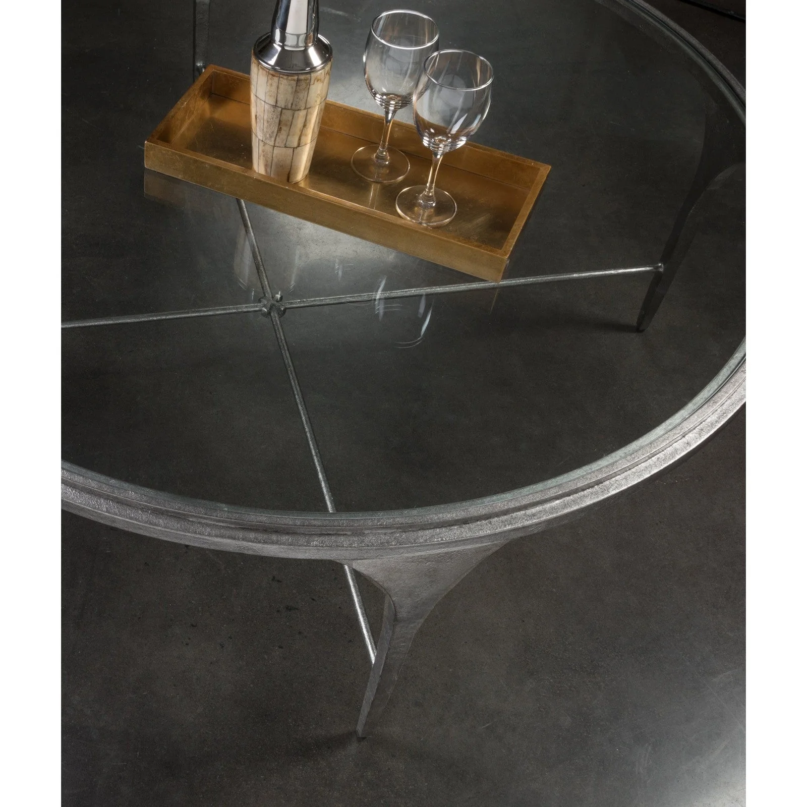 Artistica Home Signature Designs Porto Silver Round Cocktail Table - Image 2