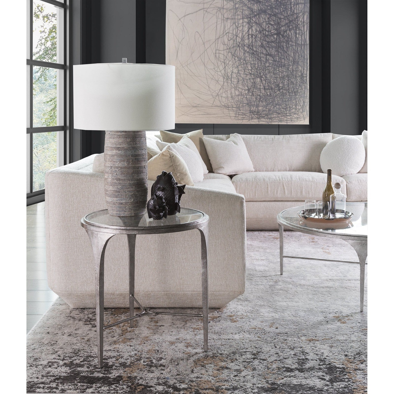 Artistica Home Signature Designs Porto Silver Round End Table - Image 2