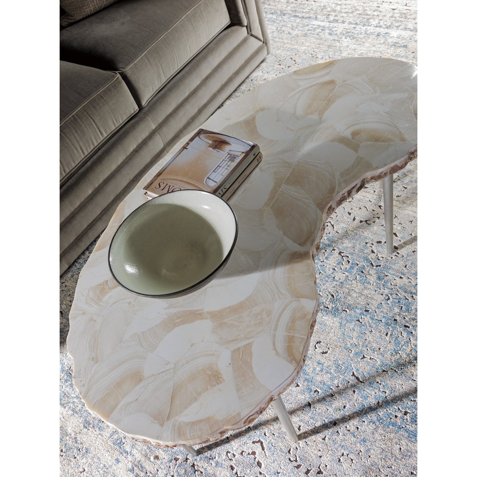 Artistica Home Signature Designs Seamount Kidney Cocktail Table - Image 3