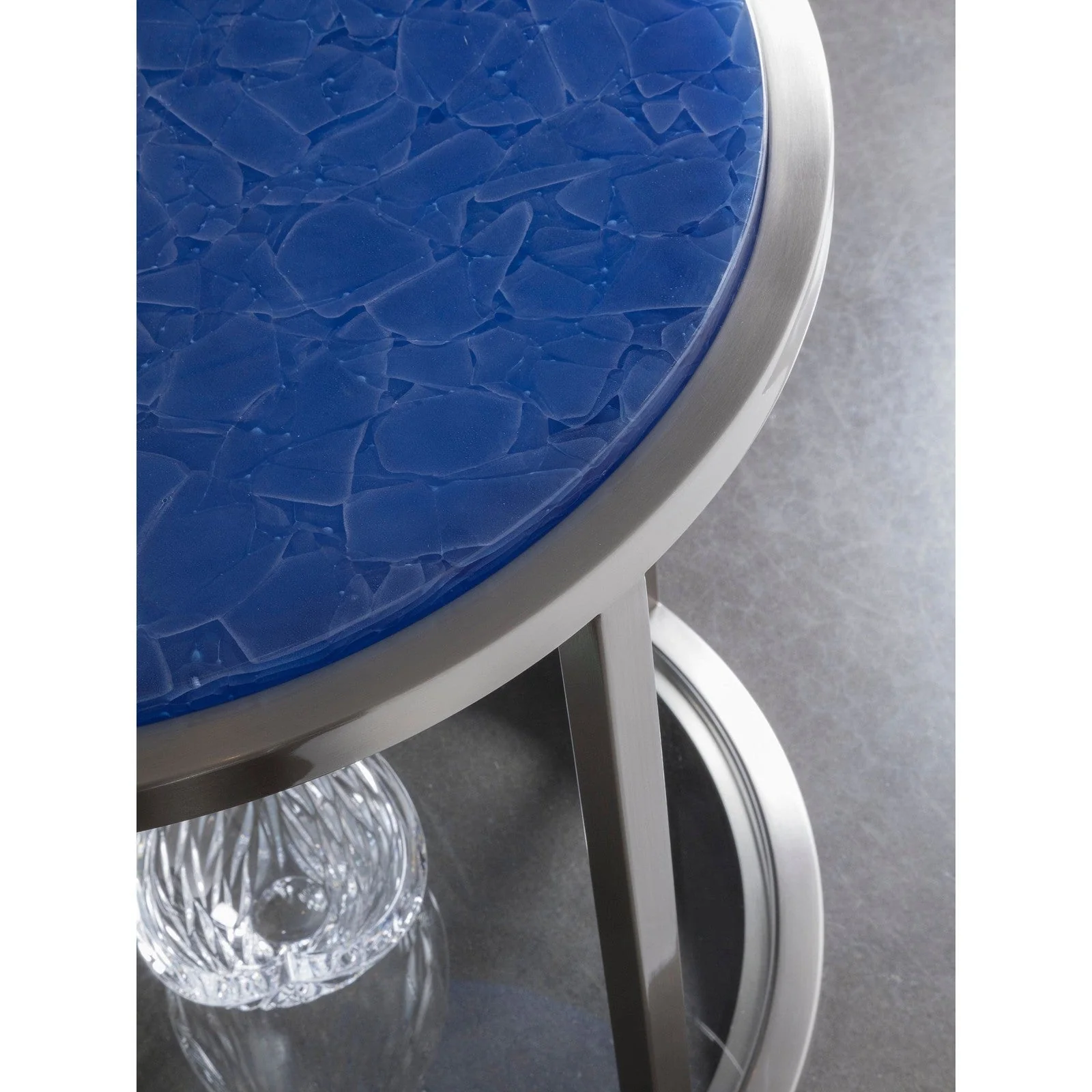 Artistica Home Signature Designs Ultramarine Round End Table Clearance - Image 4