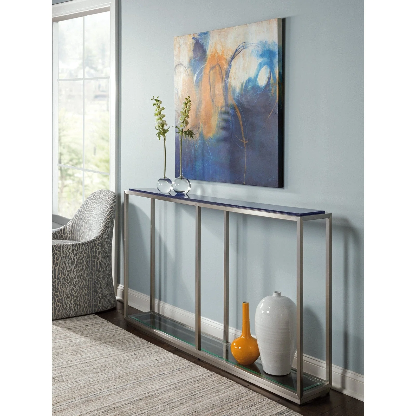 Artistica Home Signature Designs Ultramarine Shallow Console - Image 2