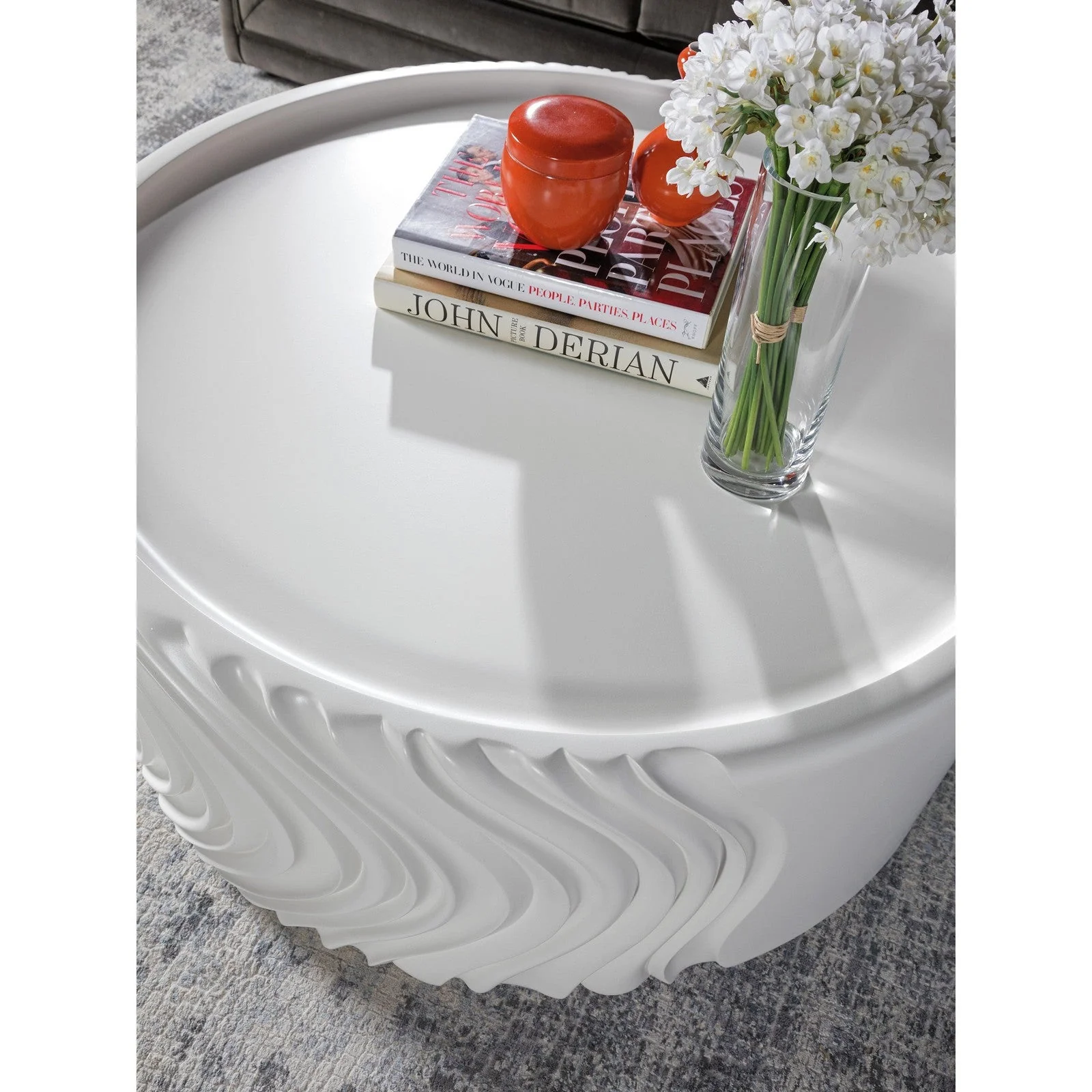 Artistica Home Signature Designs Volante Round Drum Cocktail Table - Image 3