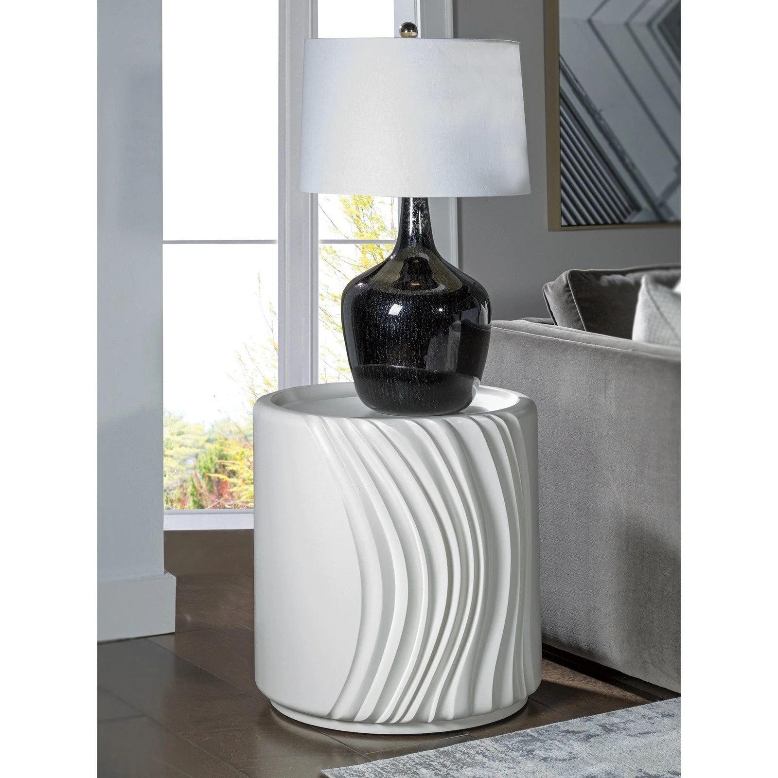 Artistica Home Signature Designs Volante Round Drum End Table - Image 2