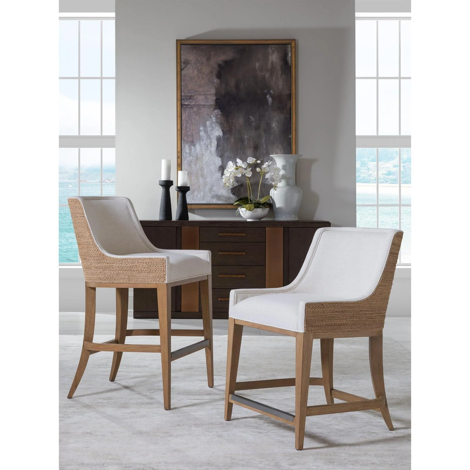 Artistica Home Simpatico Woven Back Bar Stool - Image 2