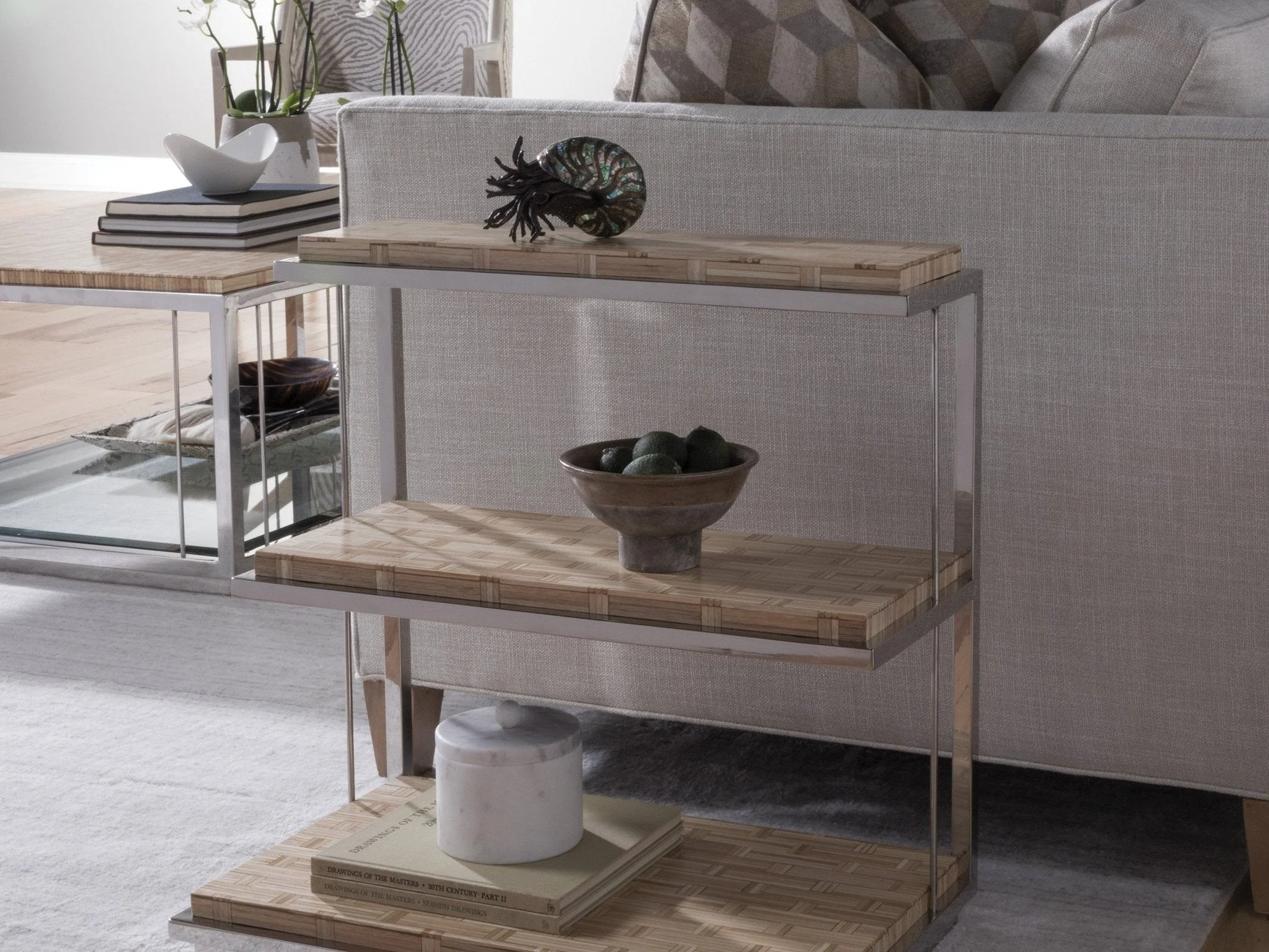Artistica Home Thatch Three Tier Spot Table Clearance - Image 2