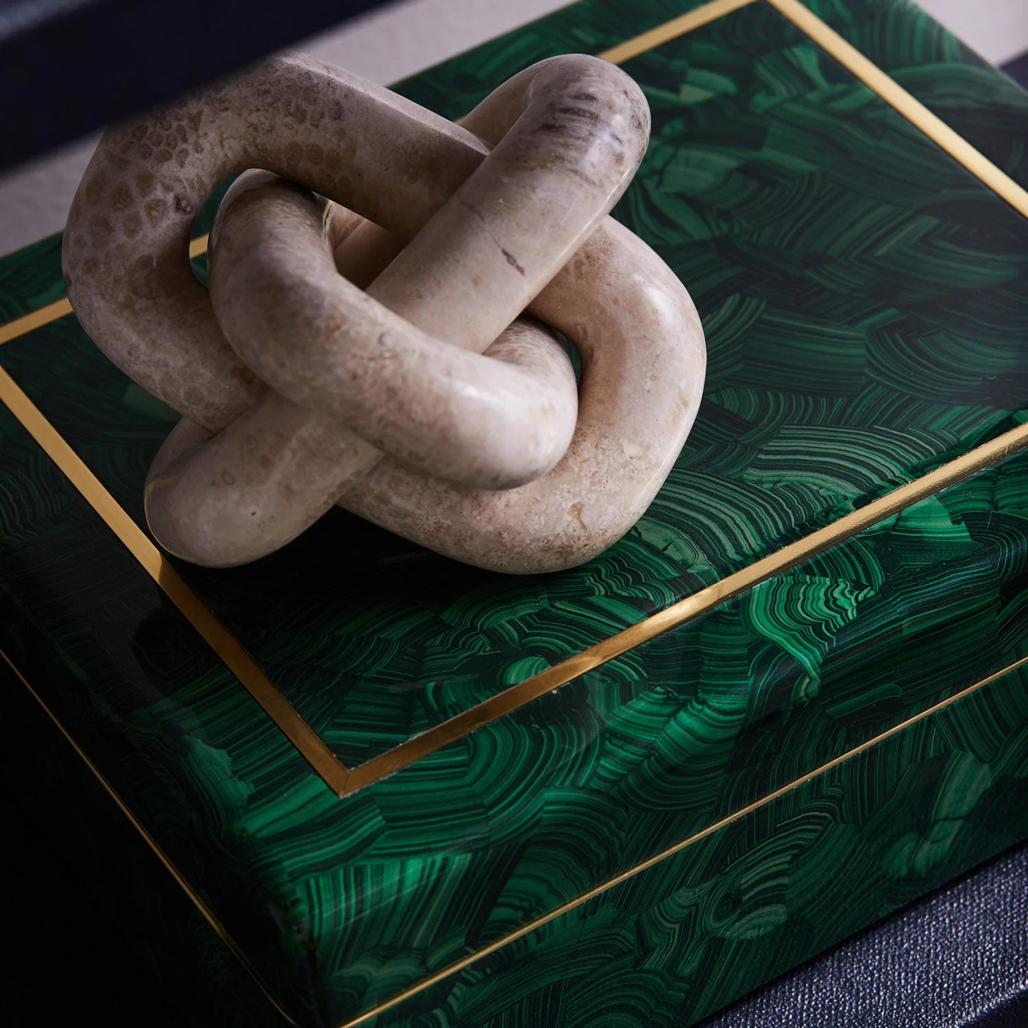 Austen Faux Malachite Box - Image 2