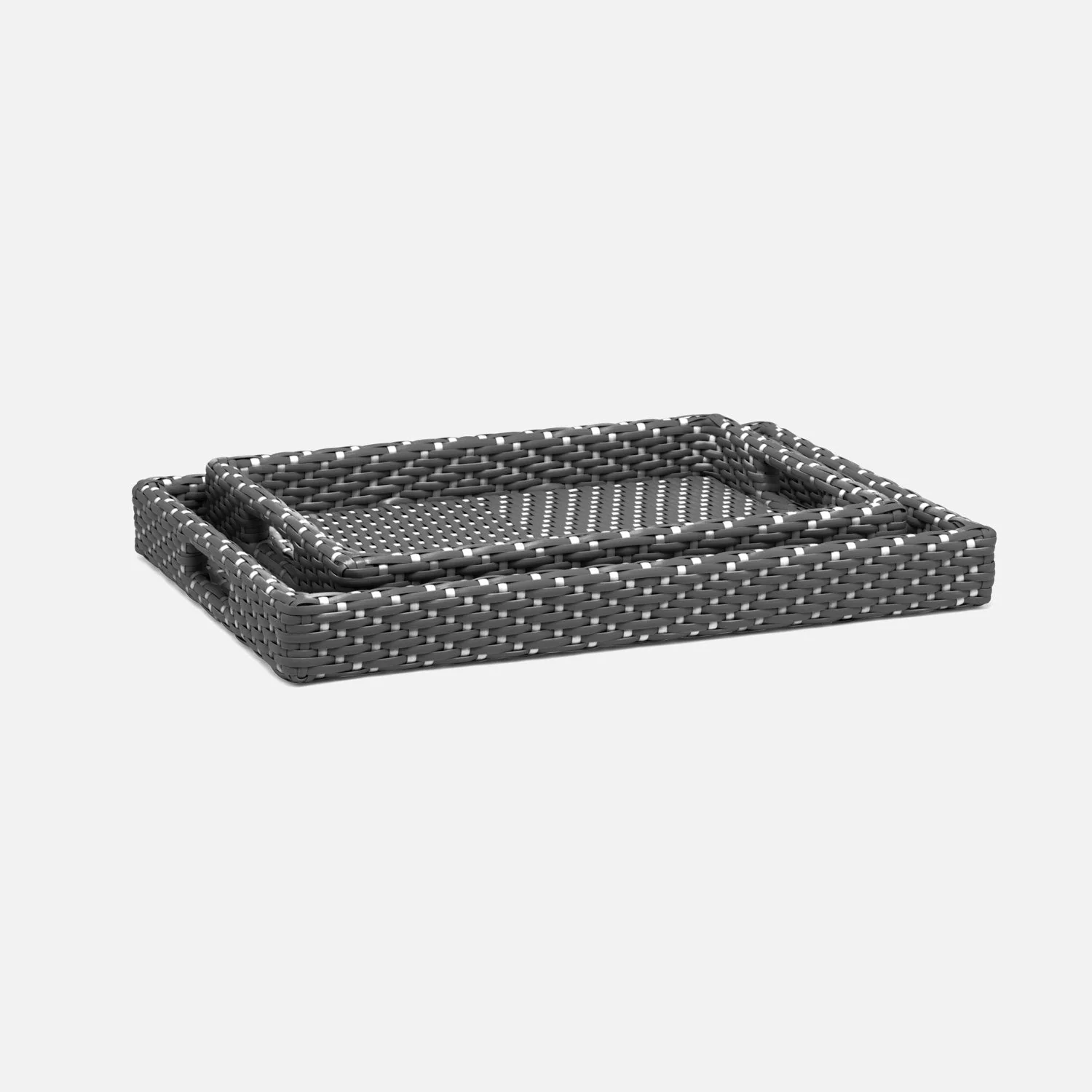 Avanna Faux Wicker Tray - Set of 2 - Image 11