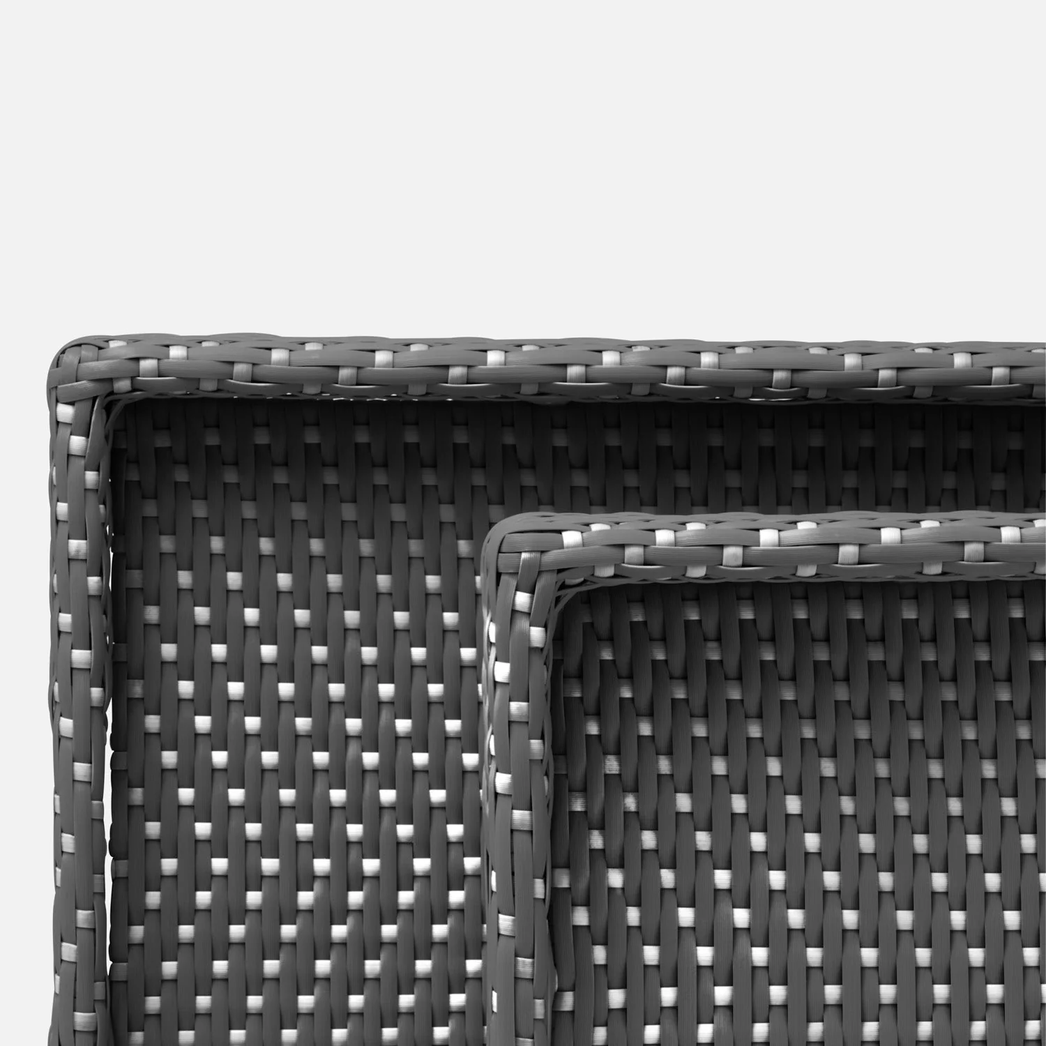 Avanna Faux Wicker Tray - Set of 2 - Image 13