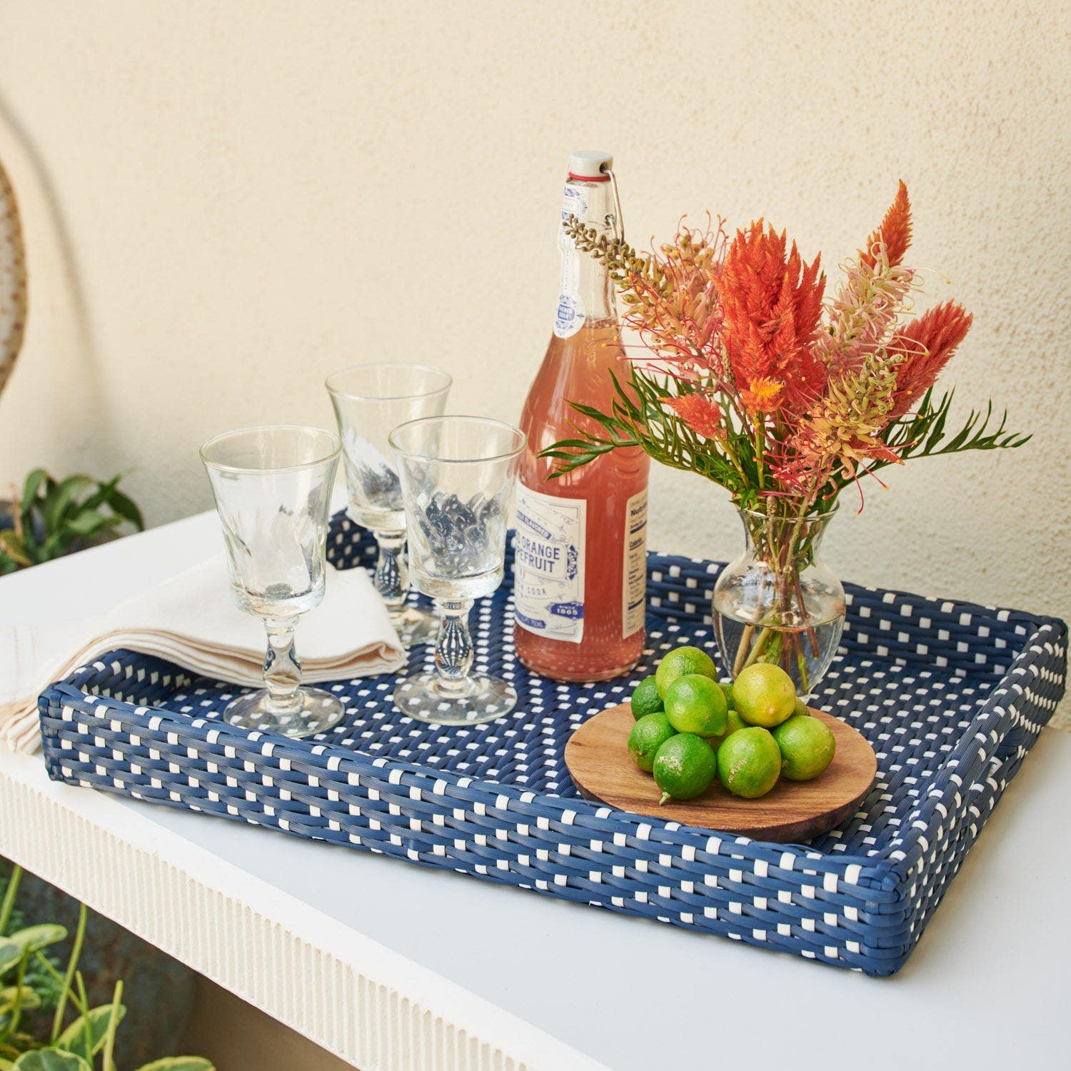Avanna Faux Wicker Tray - Set of 2 - Image 2