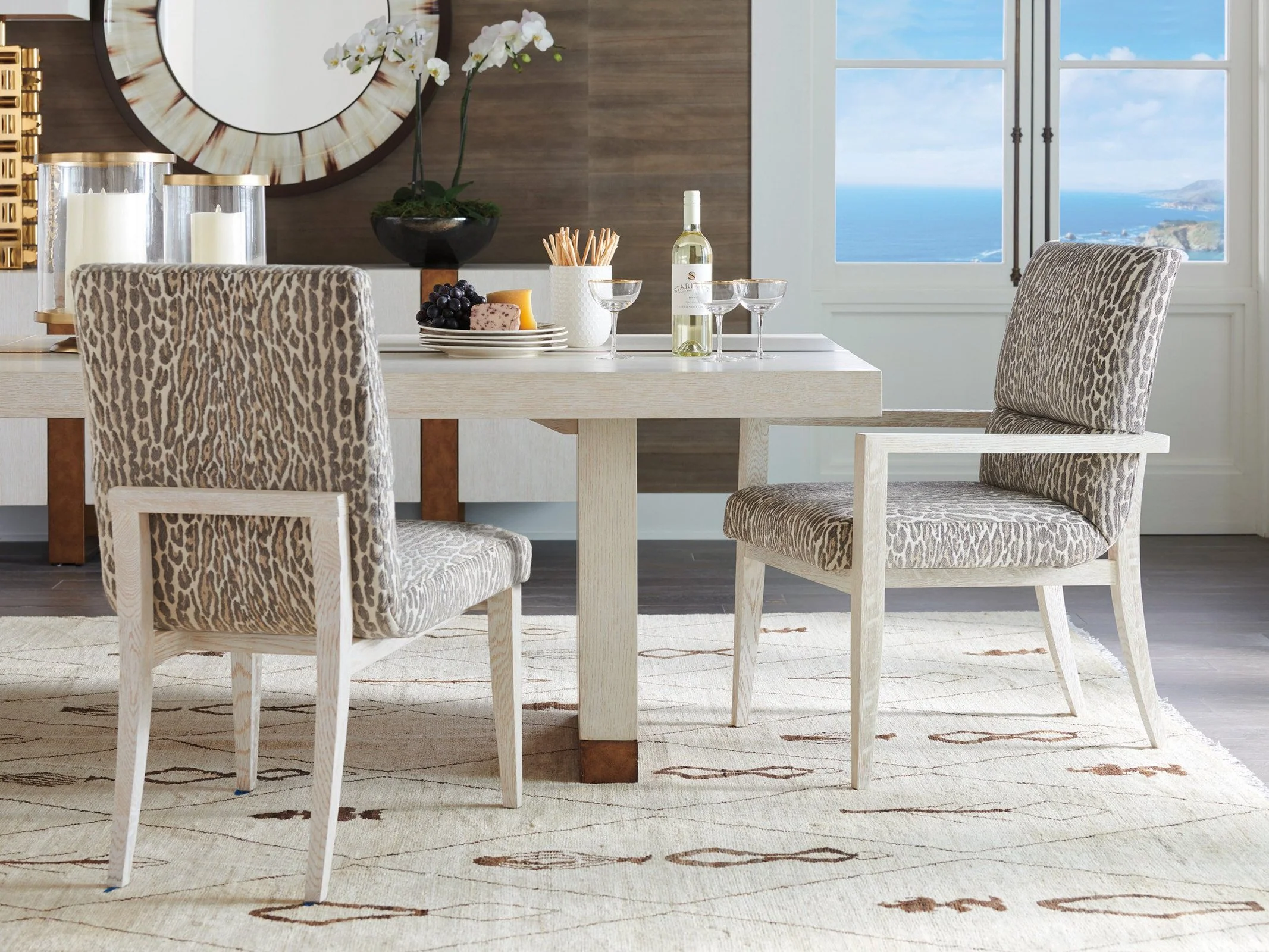 Barclay Butera Carmel Palmero Upholstered Side Chair Customizable - Image 3