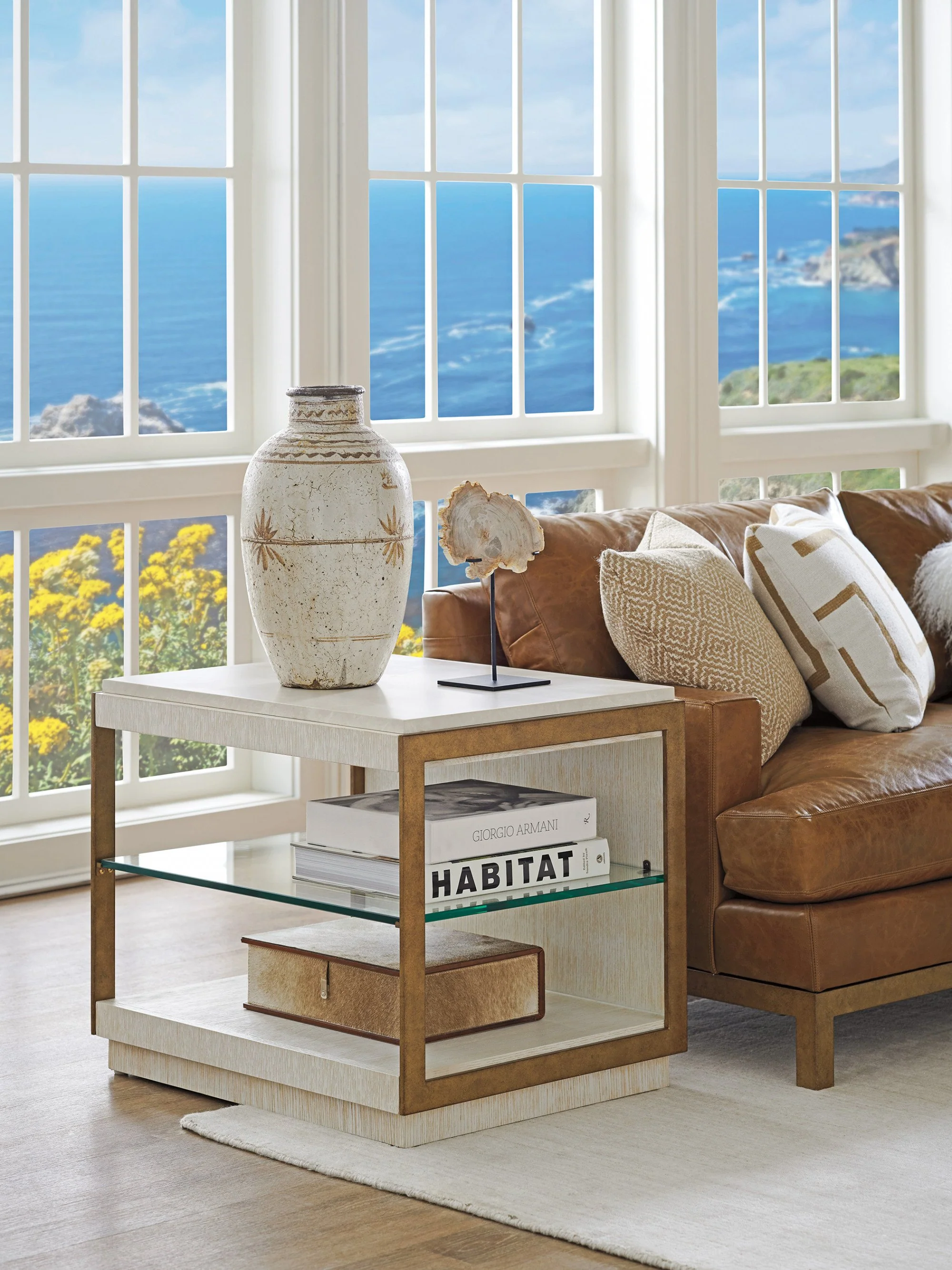 Barclay Butera Carmel Point Lobos Rectangular End Table - Image 3