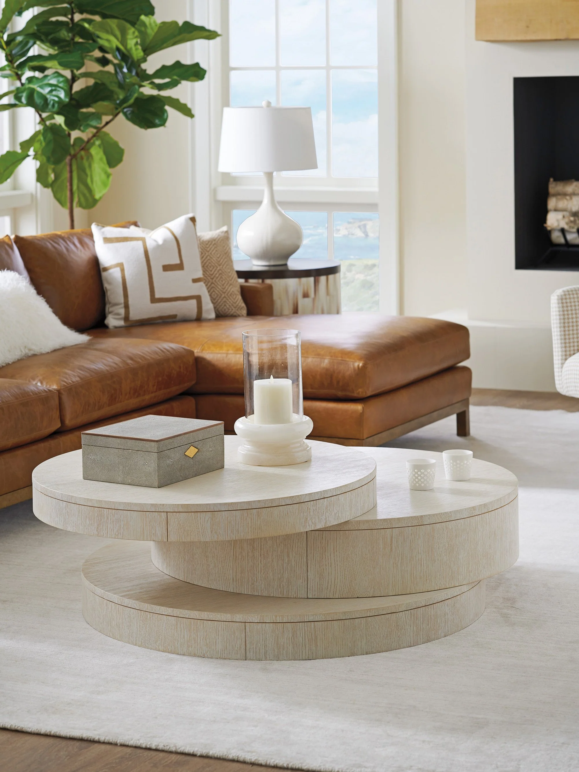 Barclay Butera Carmel Ventana Round Cocktail Table - Image 2