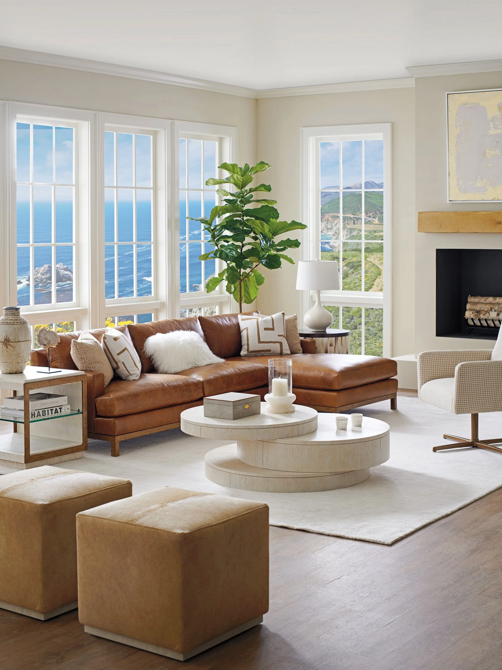 Barclay Butera Carmel Ventana Round Cocktail Table - Image 3