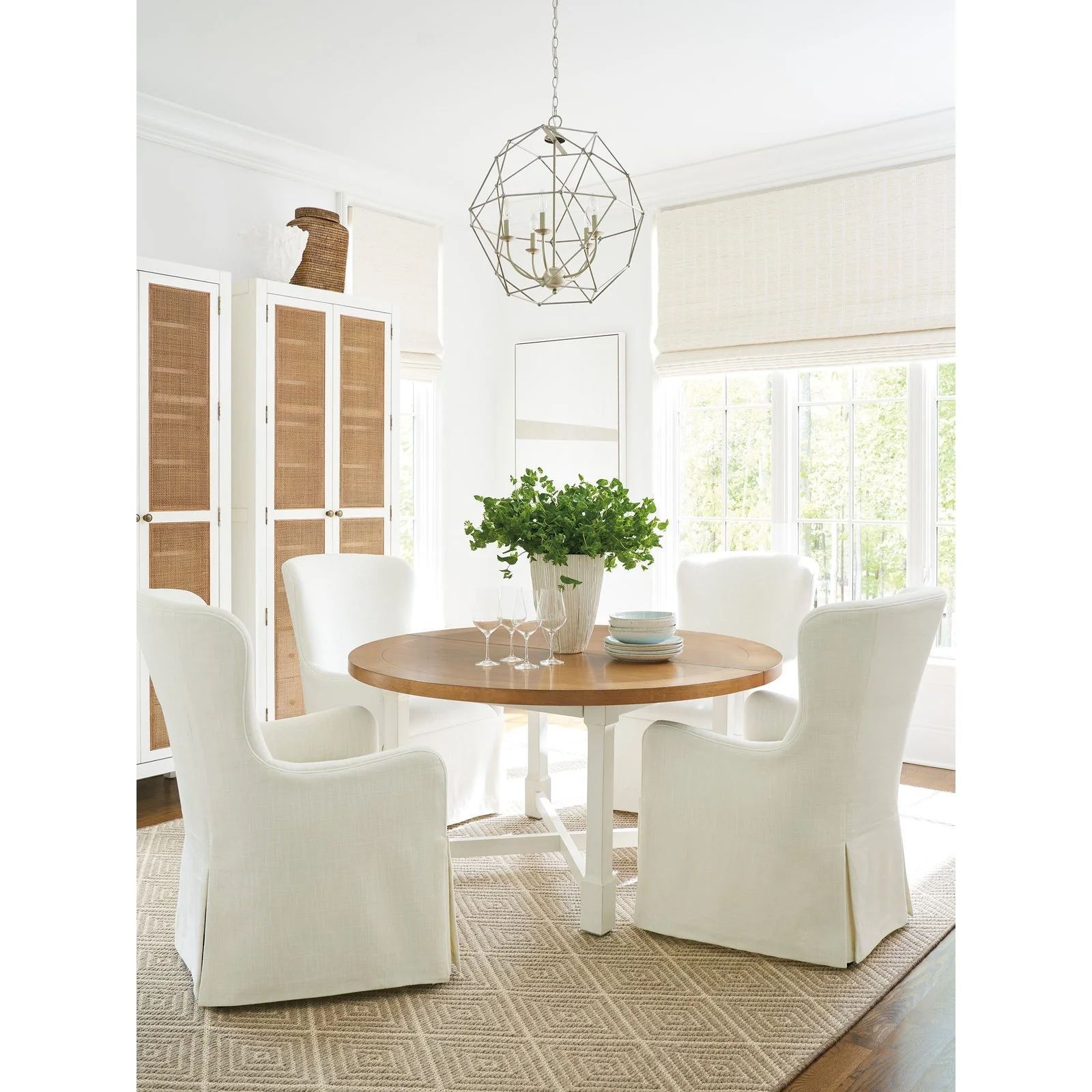 Barclay Butera Laguna Aliso Upholstered Host Chair with Casters - Image 3