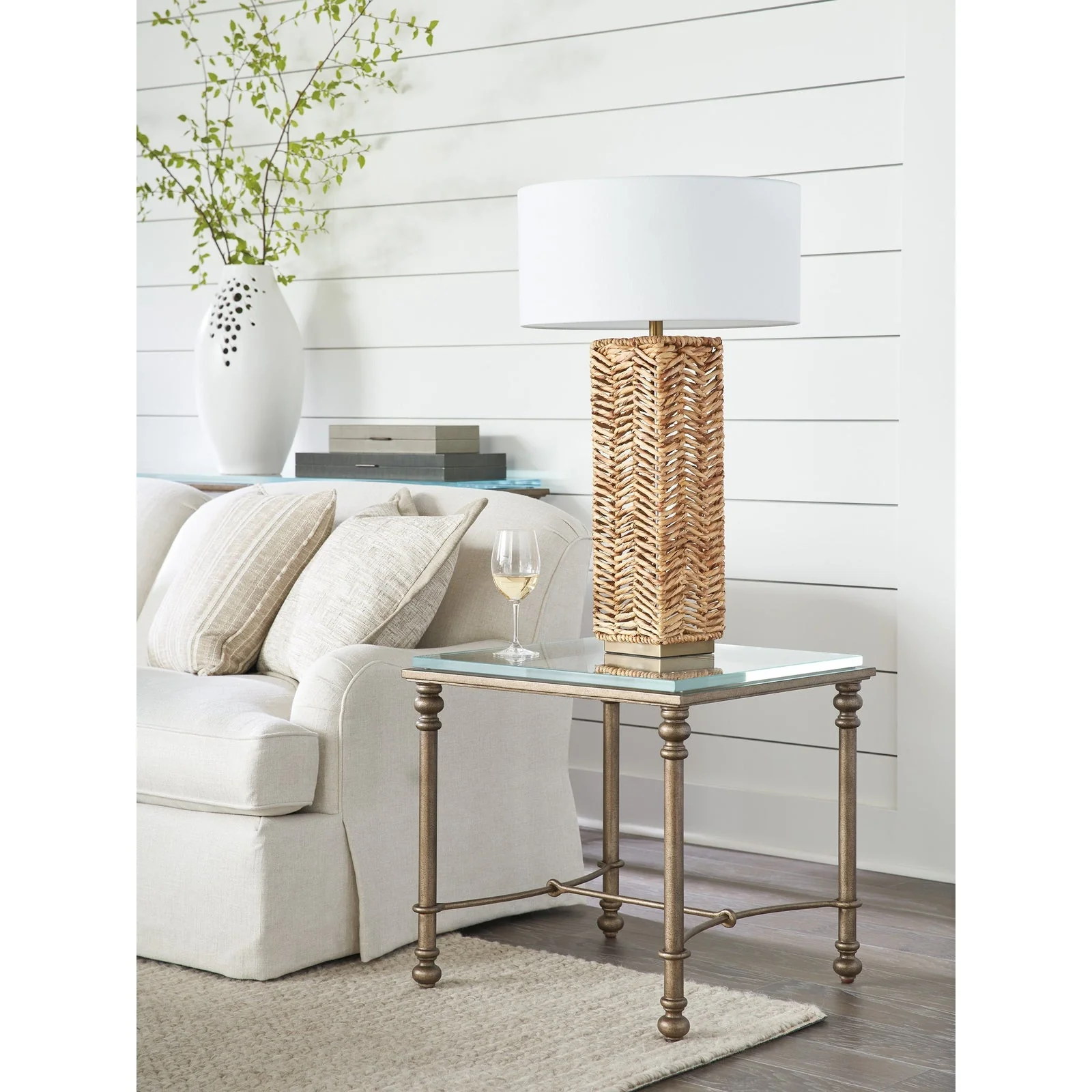 Barclay Butera Laguna Bluff Metal And Glass End Table - Image 2