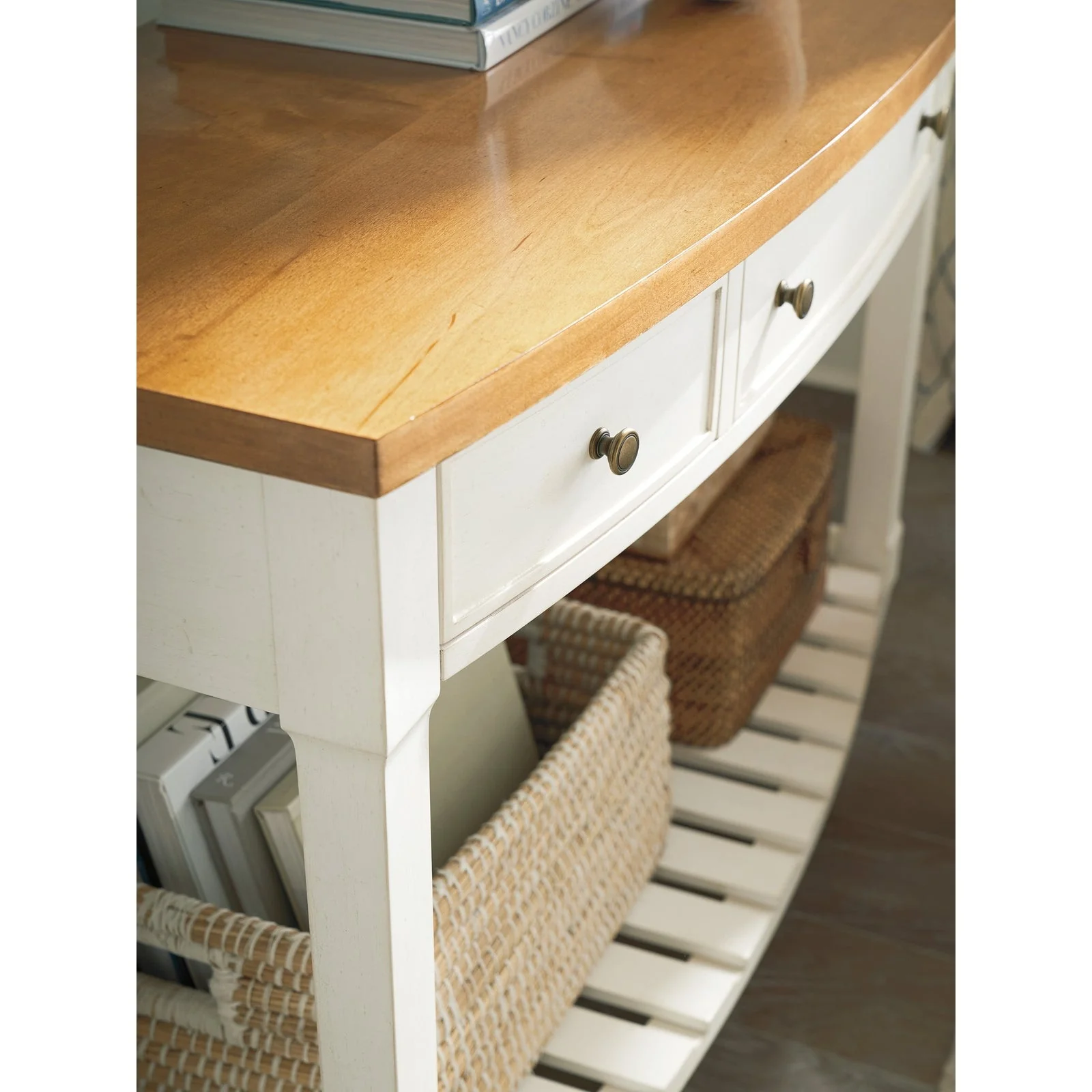 Barclay Butera Laguna Temple Bowfront Console Table - Image 6