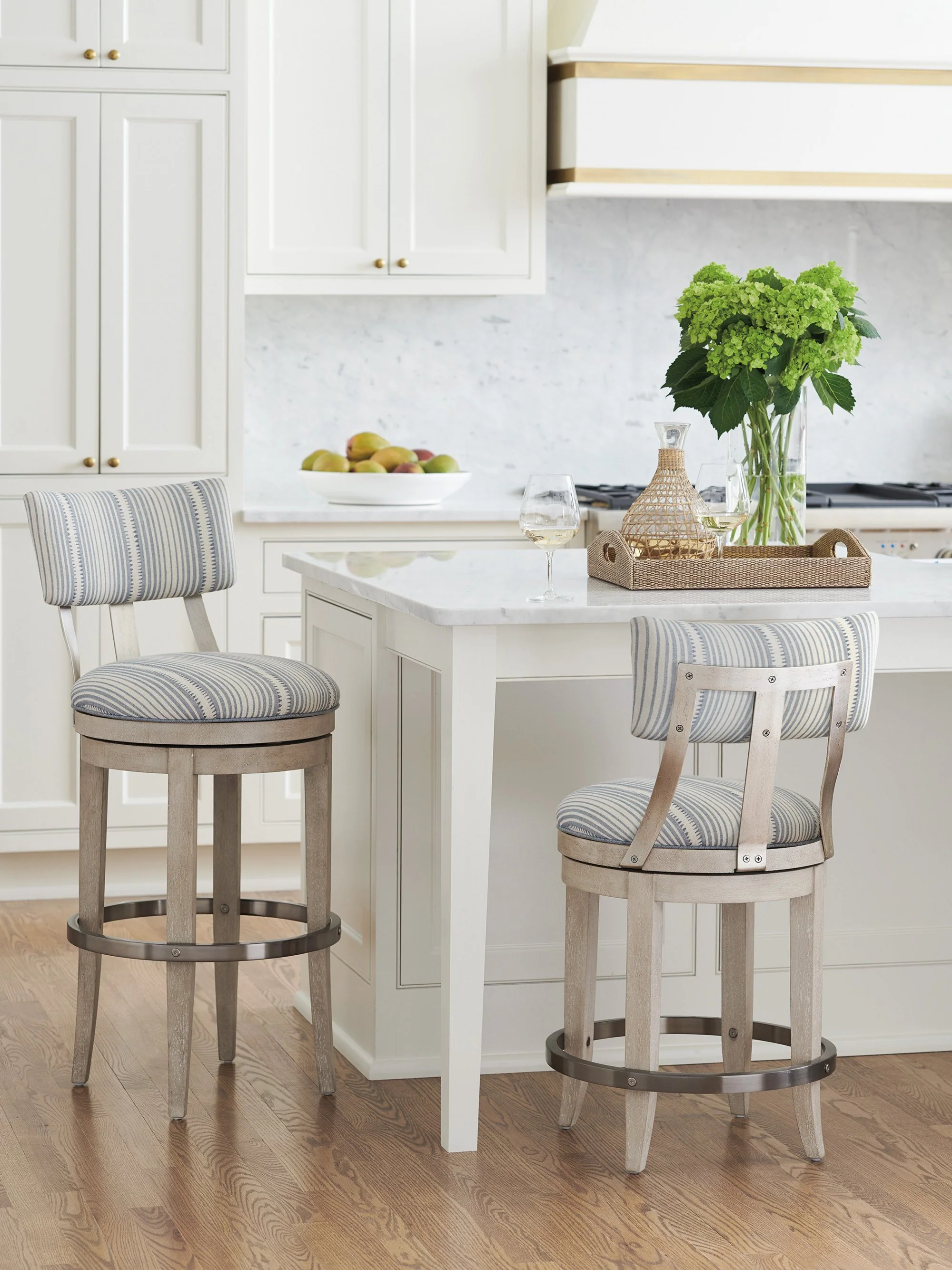 Barclay Butera Malibu Cliffside Swivel Upholstered Bar Stool Customizable - Image 5