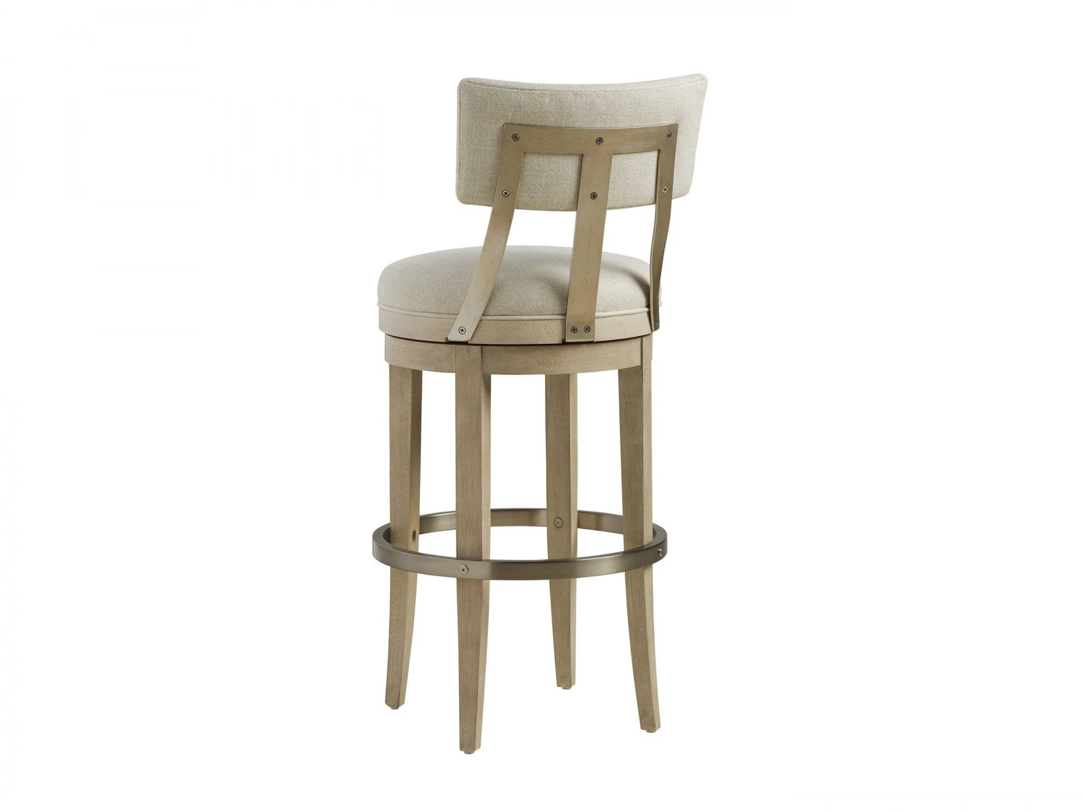 Barclay Butera Malibu Cliffside Swivel Upholstered Bar Stool As Shown - Image 3