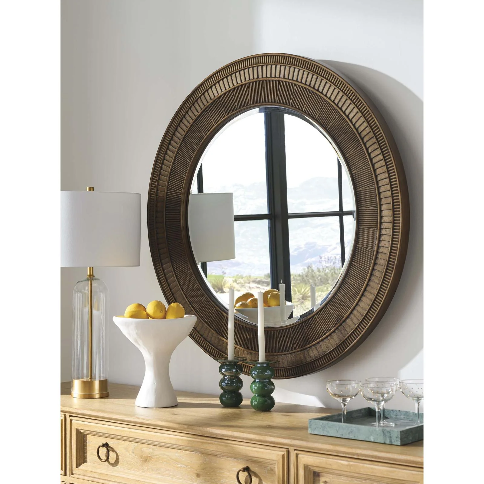 Barclay Butera Montecito Elana Round Mirror - Image 2