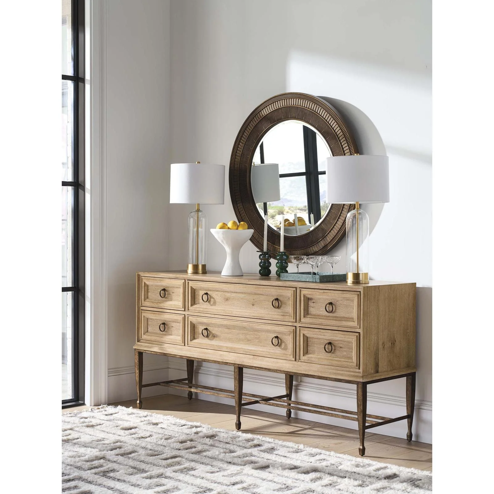 Barclay Butera Montecito Elana Round Mirror - Image 3