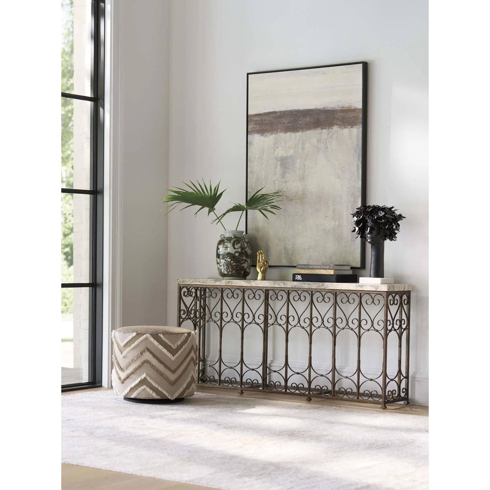 Barclay Butera Montecito Fletcher Metal Console Table - Image 2
