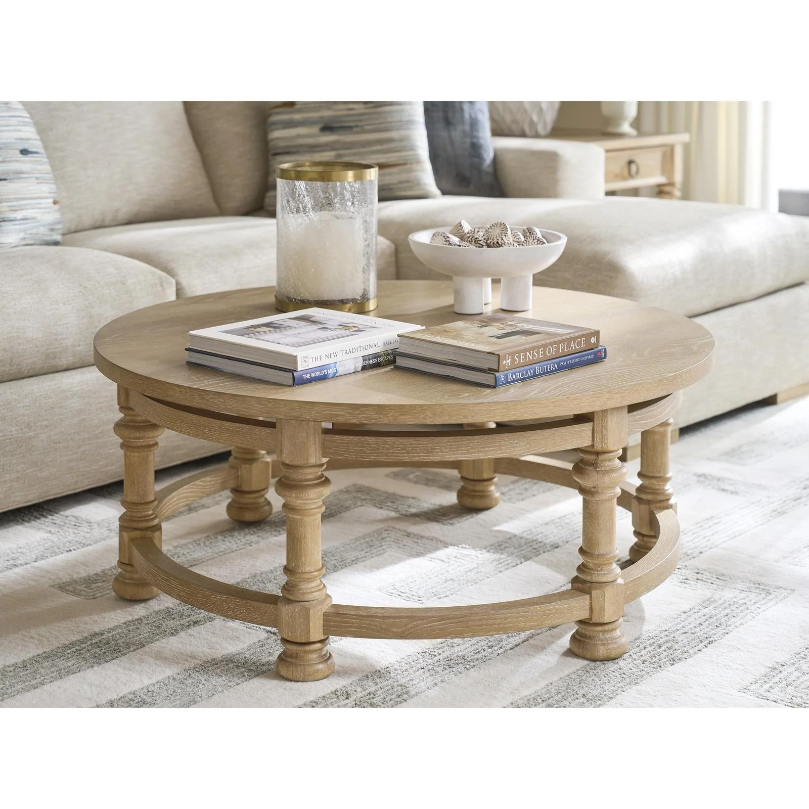 Barclay Butera Montecito Hollister Round Cocktail Table - Image 2