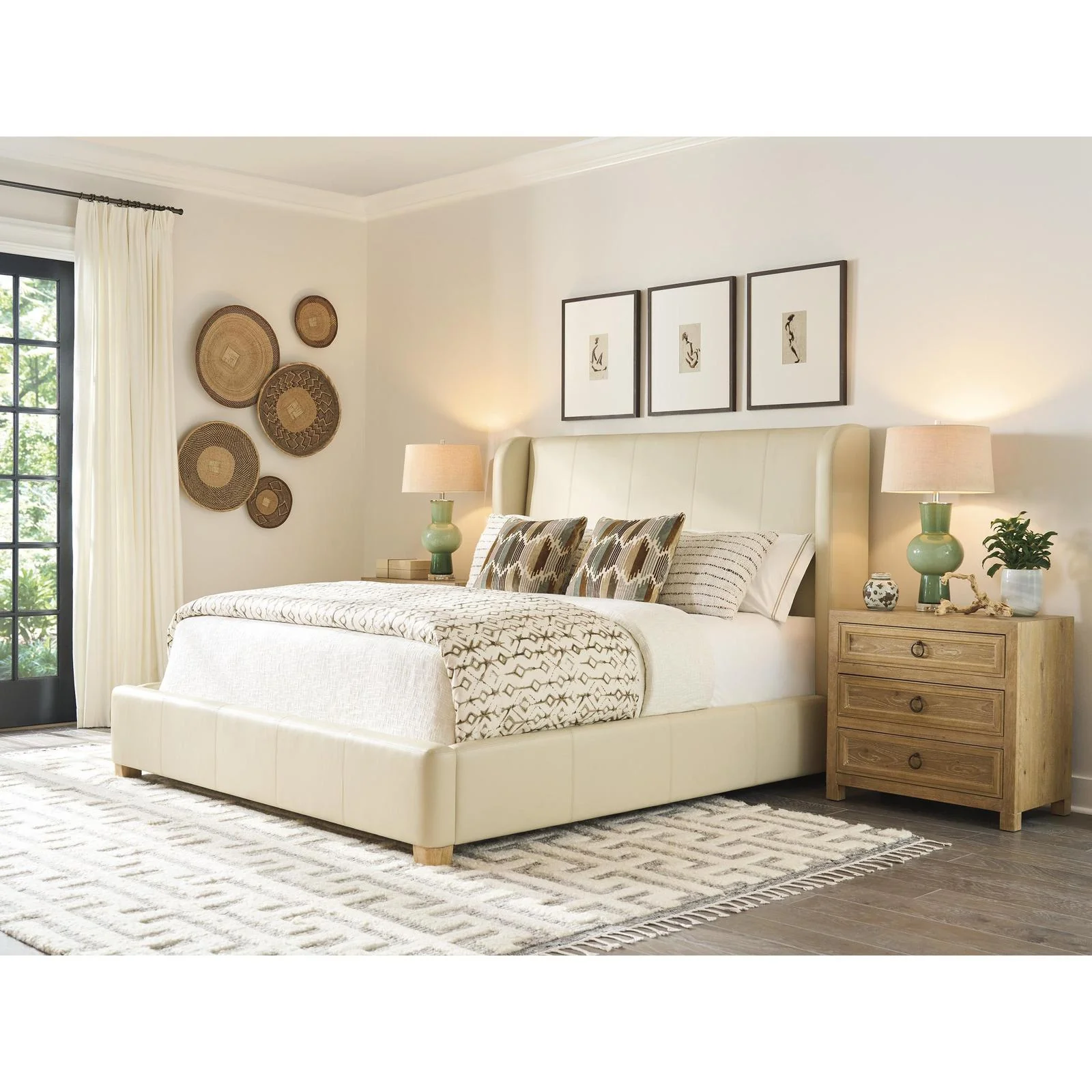 Barclay Butera Montecito Summerland Leather Bed - Image 2