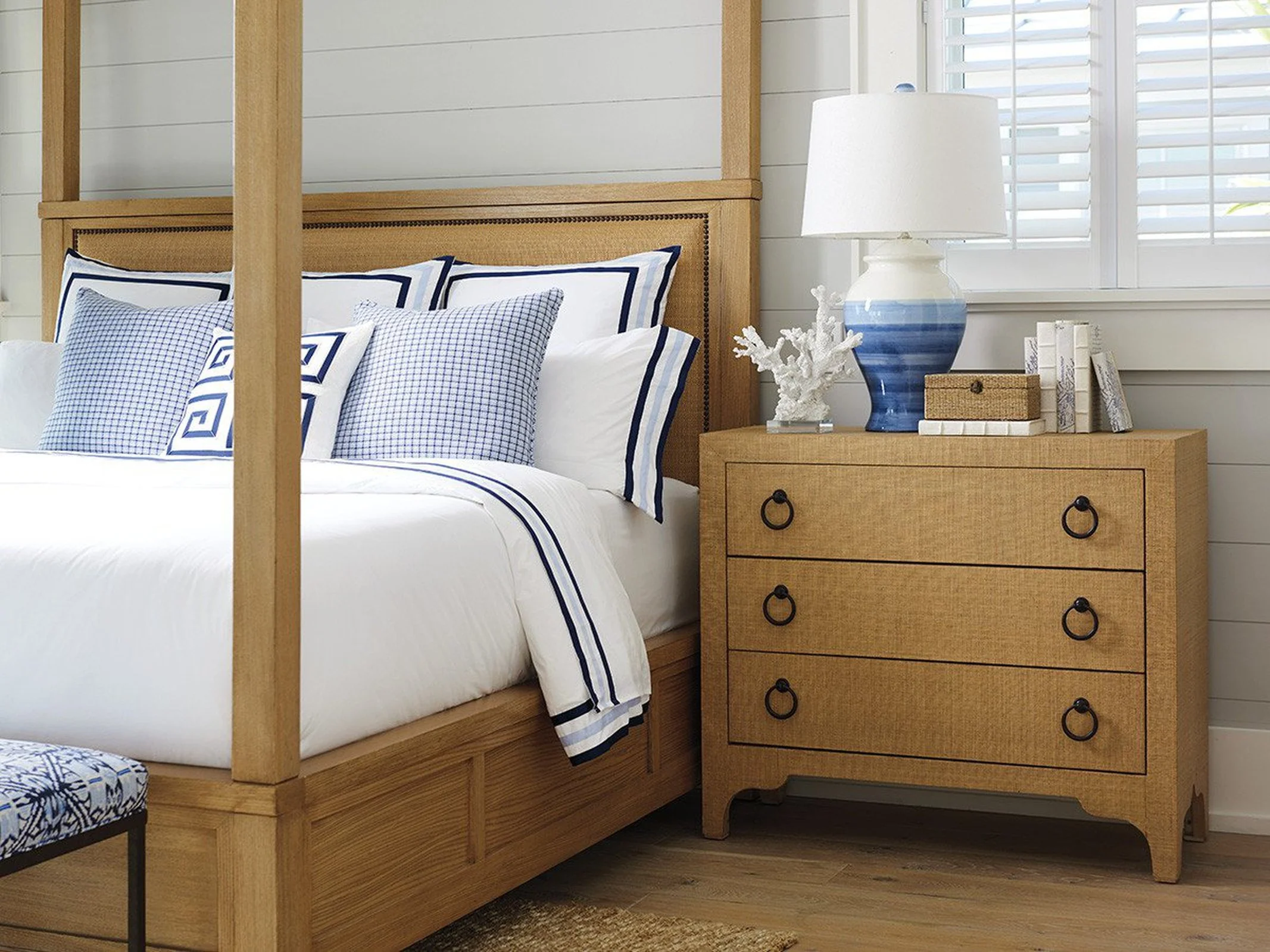 Barclay Butera Newport Balboa Island Raffia Hall Chest - Image 2